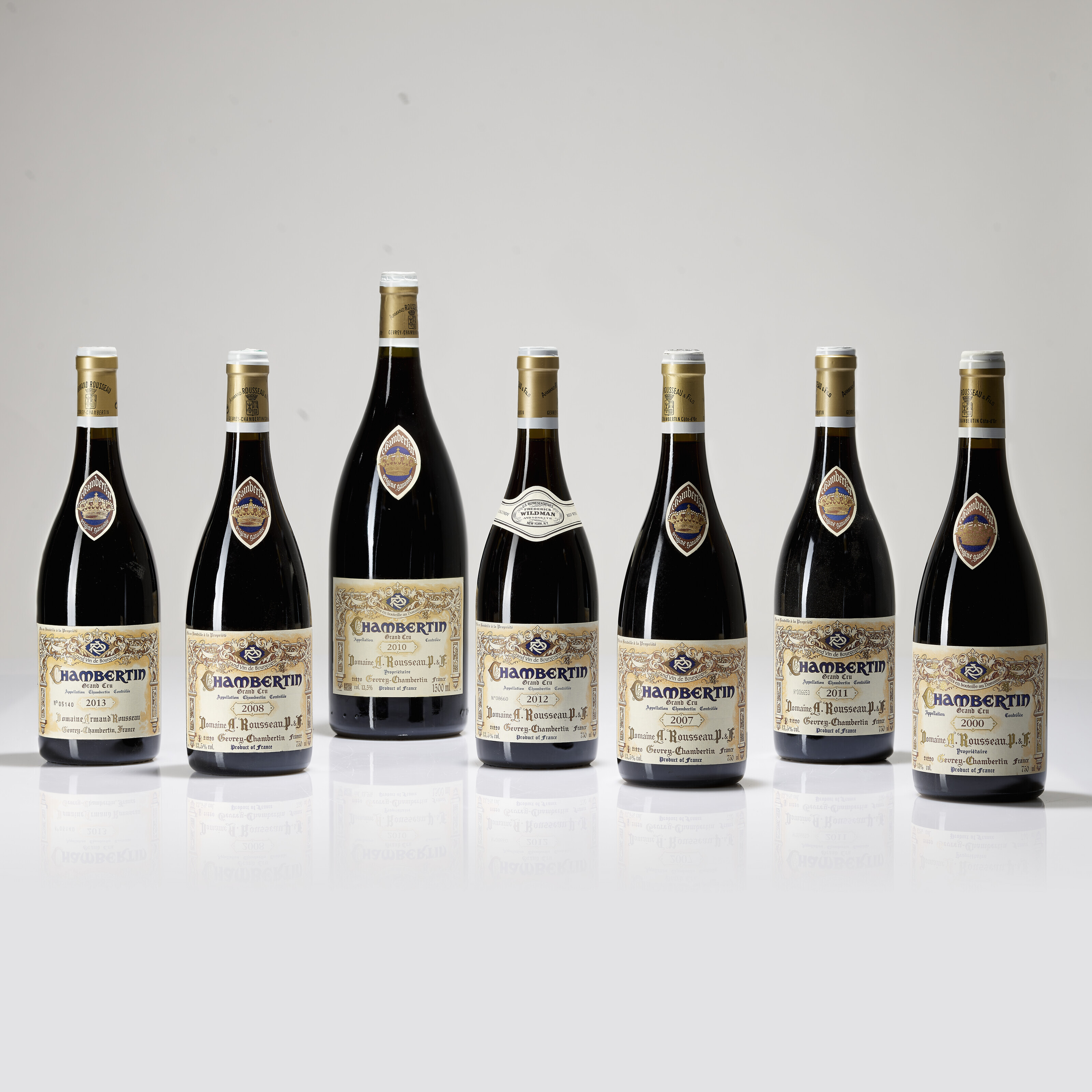 Mixed Domaine Armand Rousseau, Chambertin, 2000 (1)2007 (1)2008CRD ...