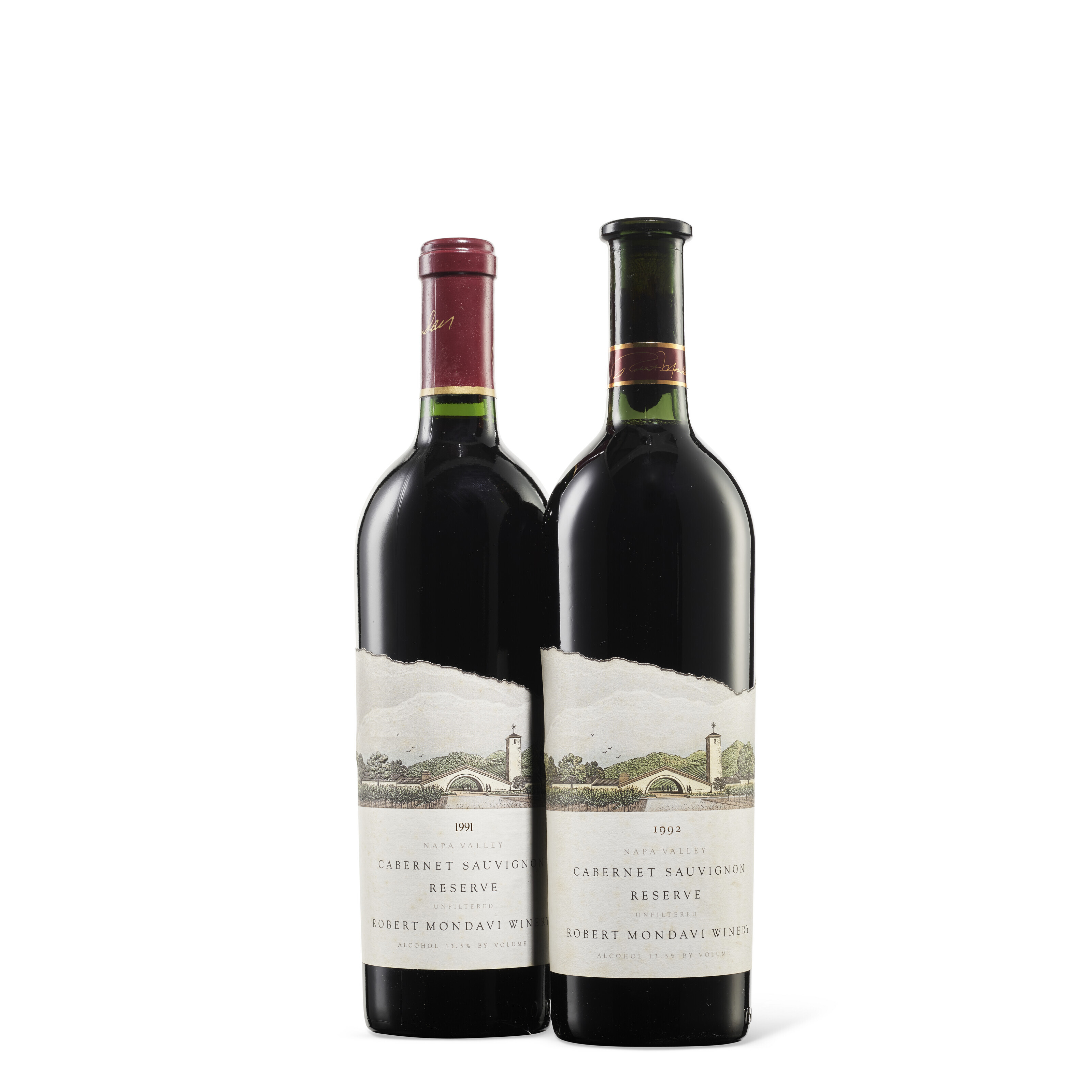 ワイン Robert Mondavi Winery 1987 Reserve Robert Mondavi Winery, Reserve Cabernet Sauvignon 1987 & 1990