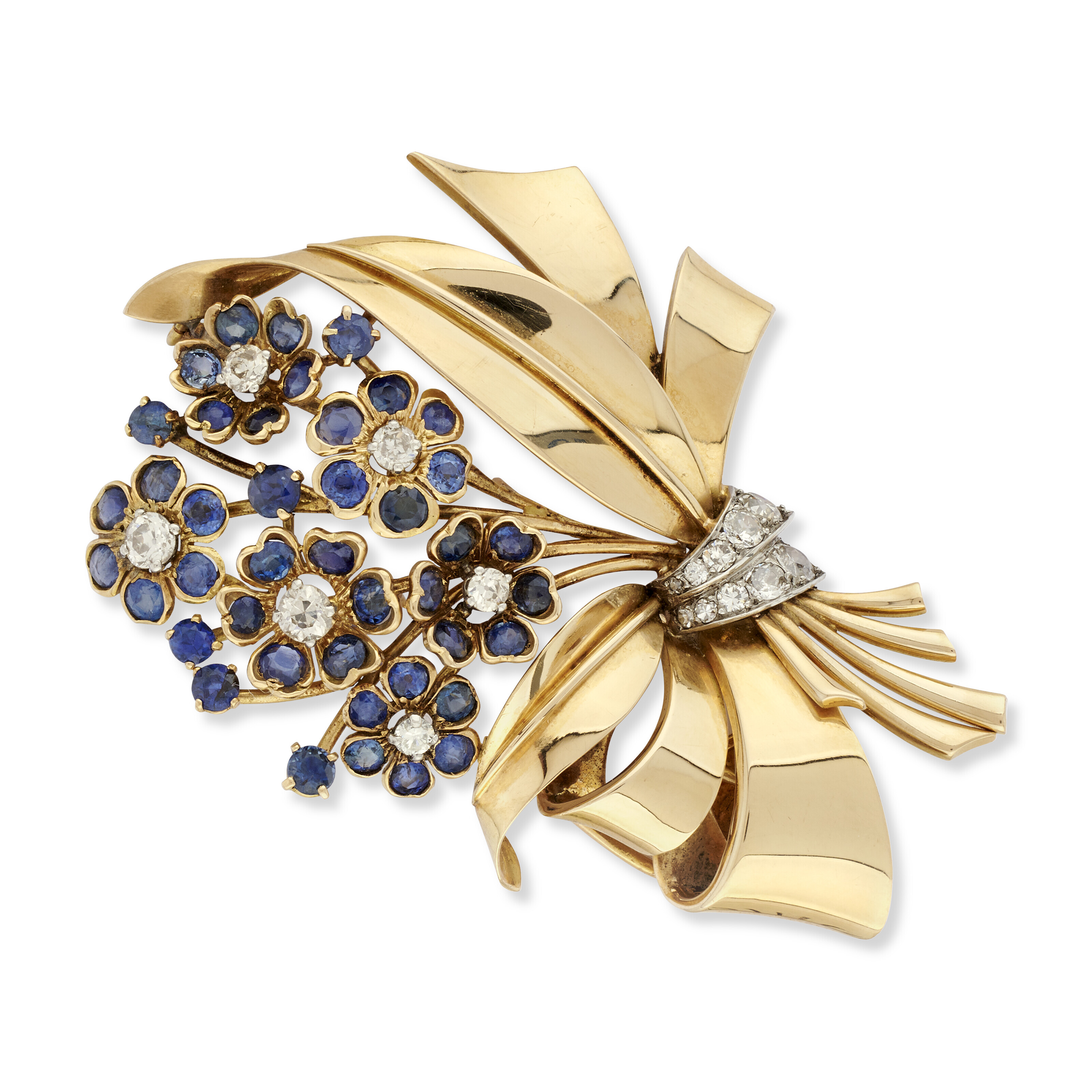 SENZA RISERVA| SPILLA RETRO ZAFFIRI E DIAMANTI, | Christie’s