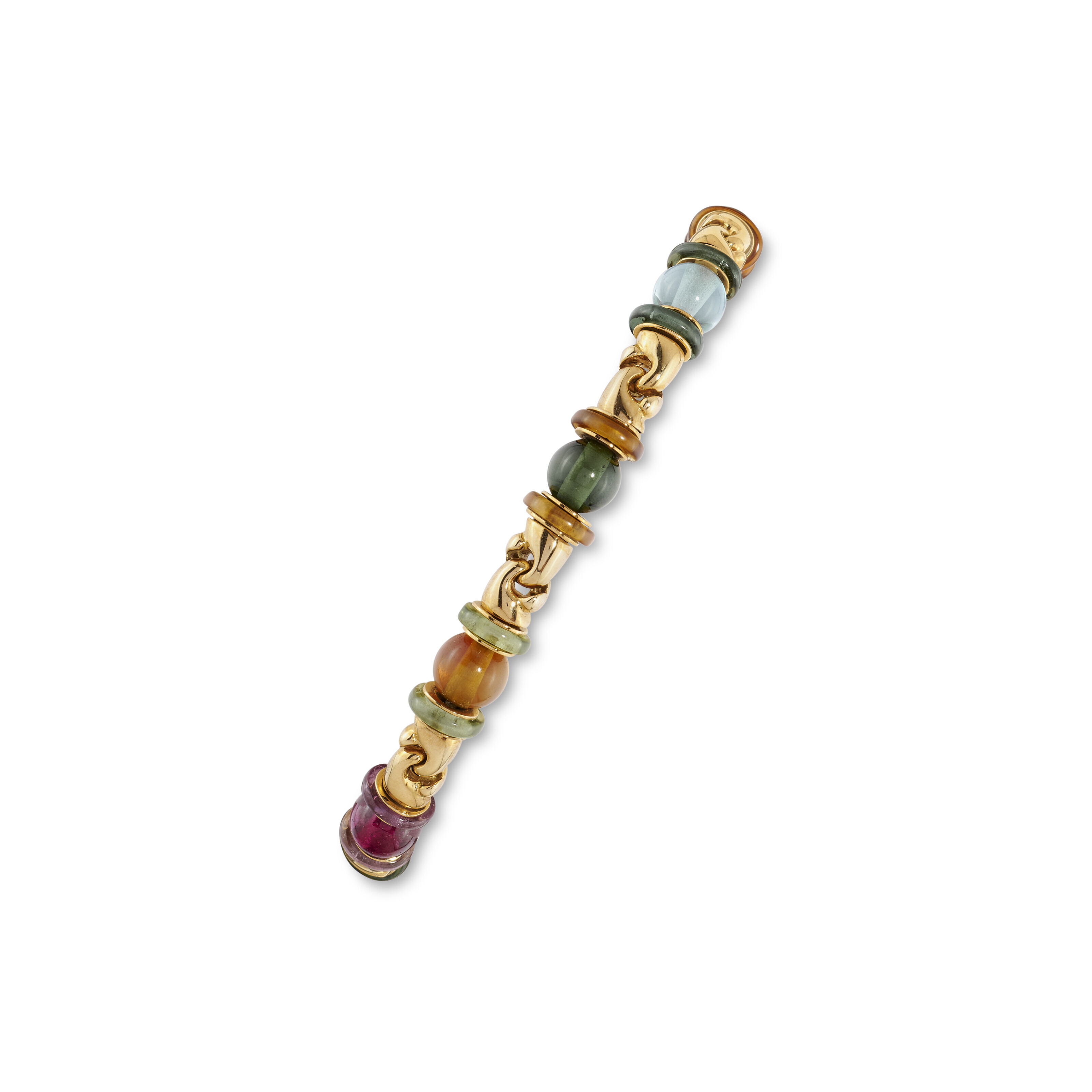 Bulgari ‘Allegra’ mutligems bracelet, 1988. Size 20 cm. Estimate €3,000-5,000. Offered in Jewels & Watches Online La Dolce Vita until 27 October 2022 at Christie’s Online