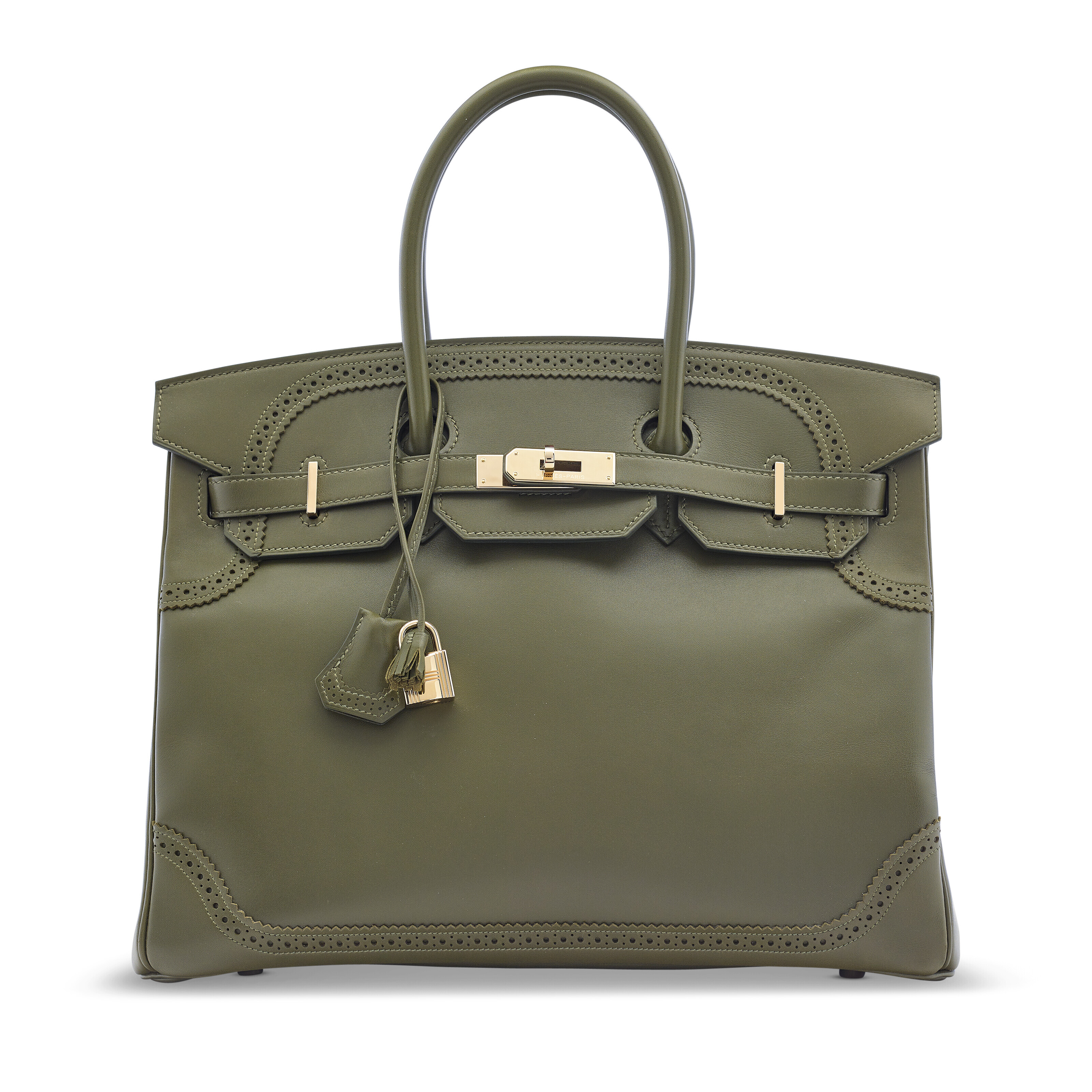 A LIMITED EDITION VERT VERONESE SWIFT LEATHER GHILLIES BIRKIN 35