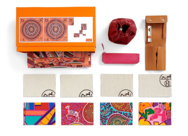 A GROUP OF TWELVE: A LARGE GROUP OF NOTEBOOKS, A STATIONERY GROUP, A PENCIL  CASE, A LEATHER POUCH, AND A GROUP OF EIGHT PETIT H POST-CARDS, HERMÈS