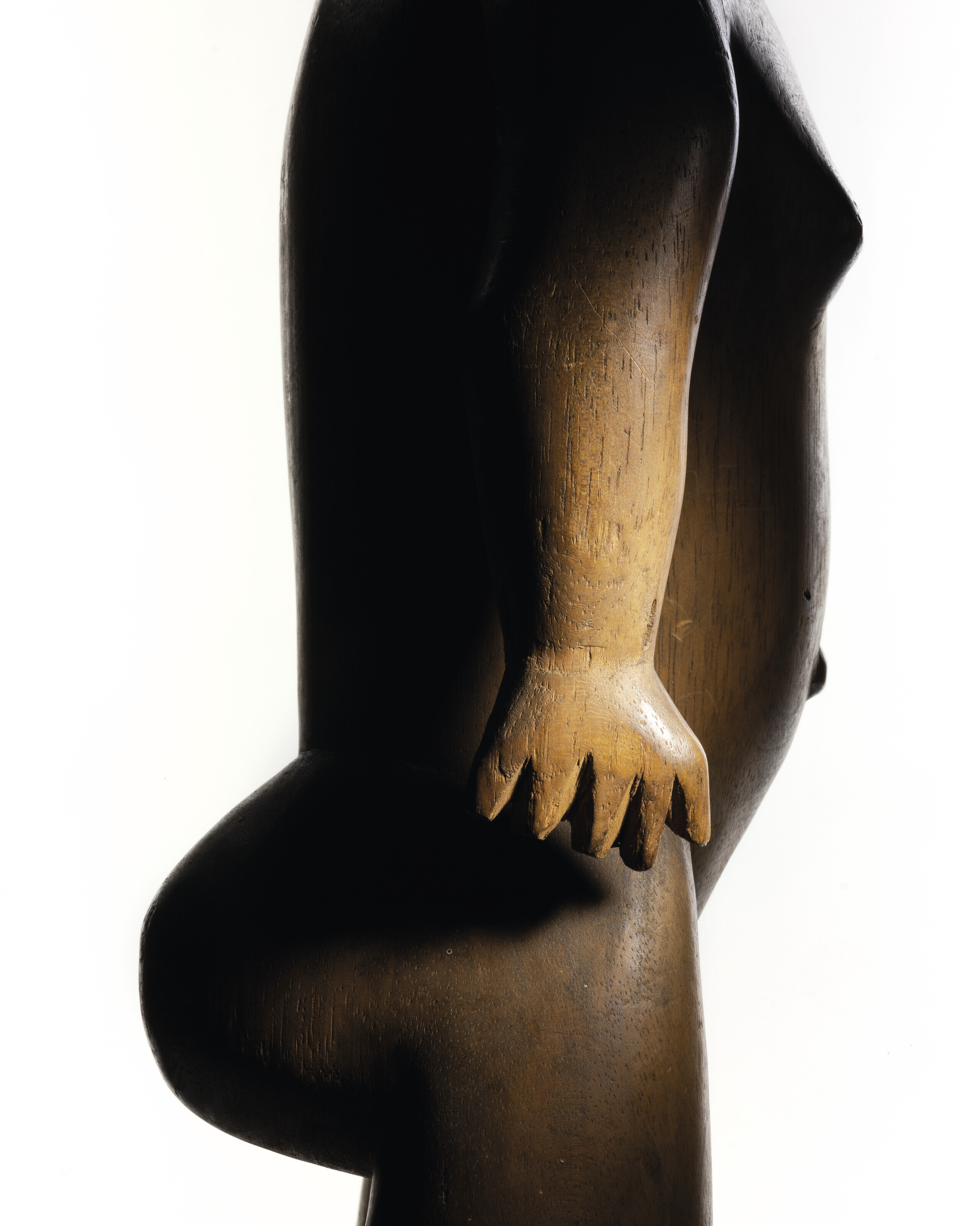 Vieux Buste Tribal Africain Sculpté Main - Bois D'ébène, Style Mangbetu, Congo