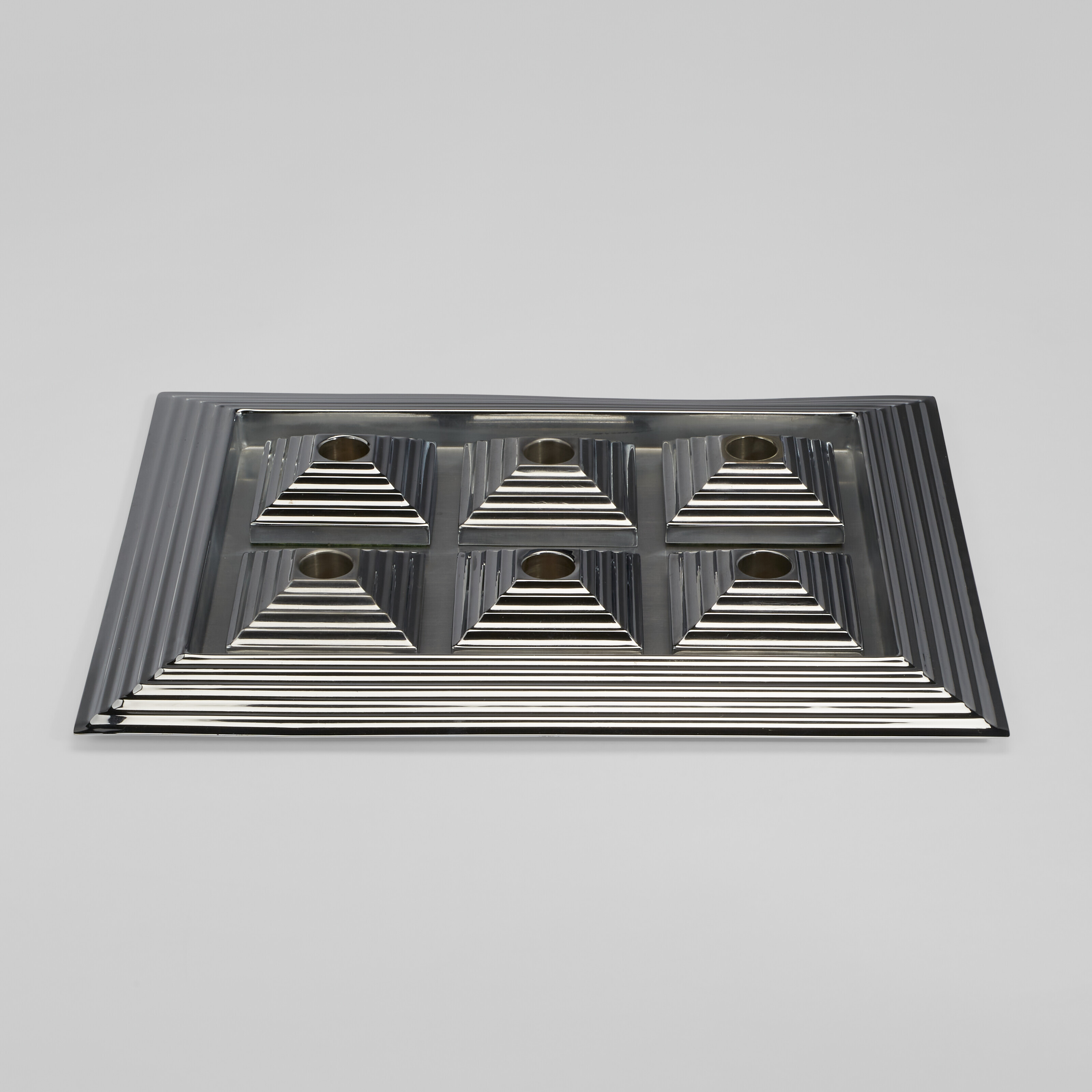 Catalog image of 'Manhattan' Tray and Six Candlesticks, circa 1934