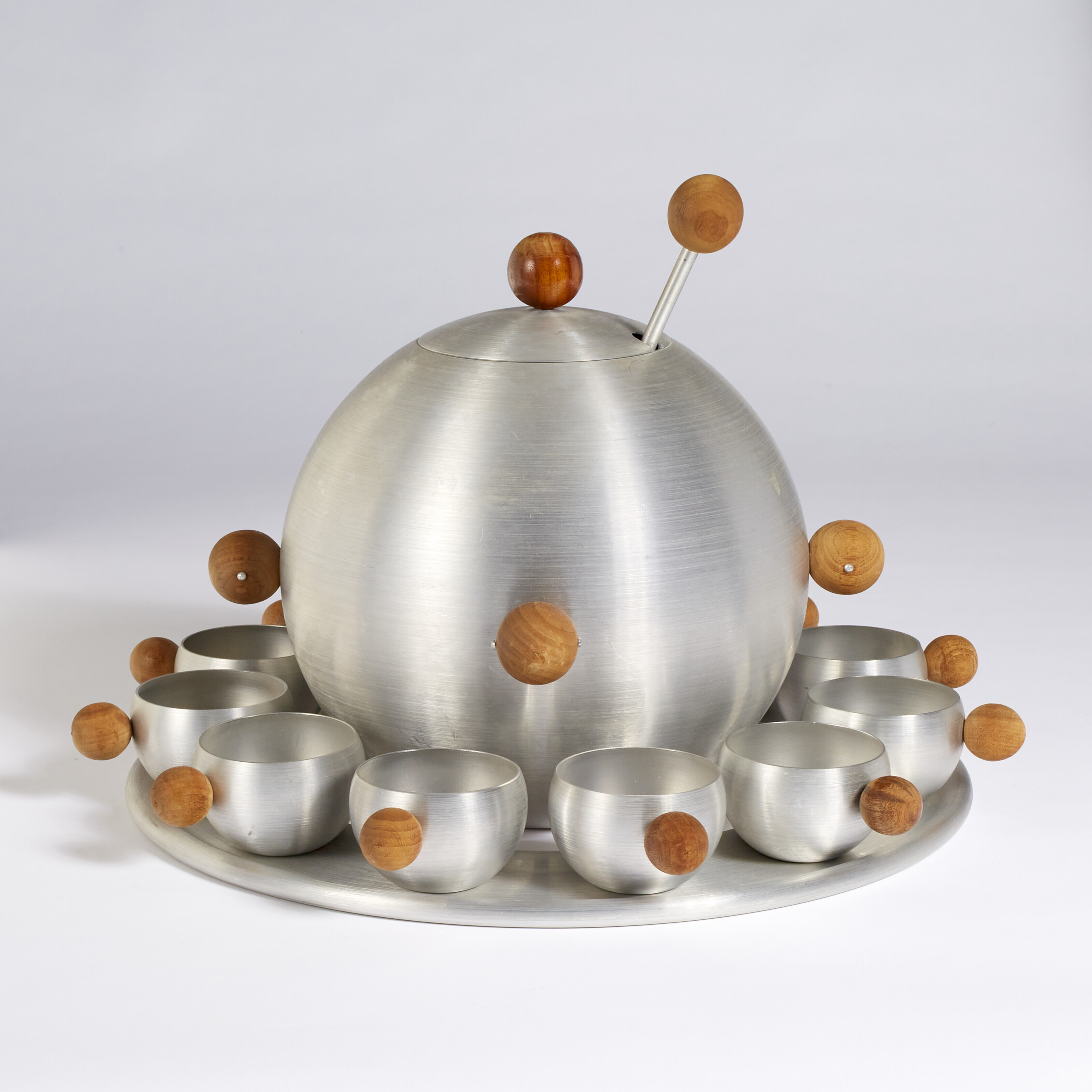RUSSEL WRIGHT (1904-1976), 'Saturn' Punch Bowl Set, circa 1935