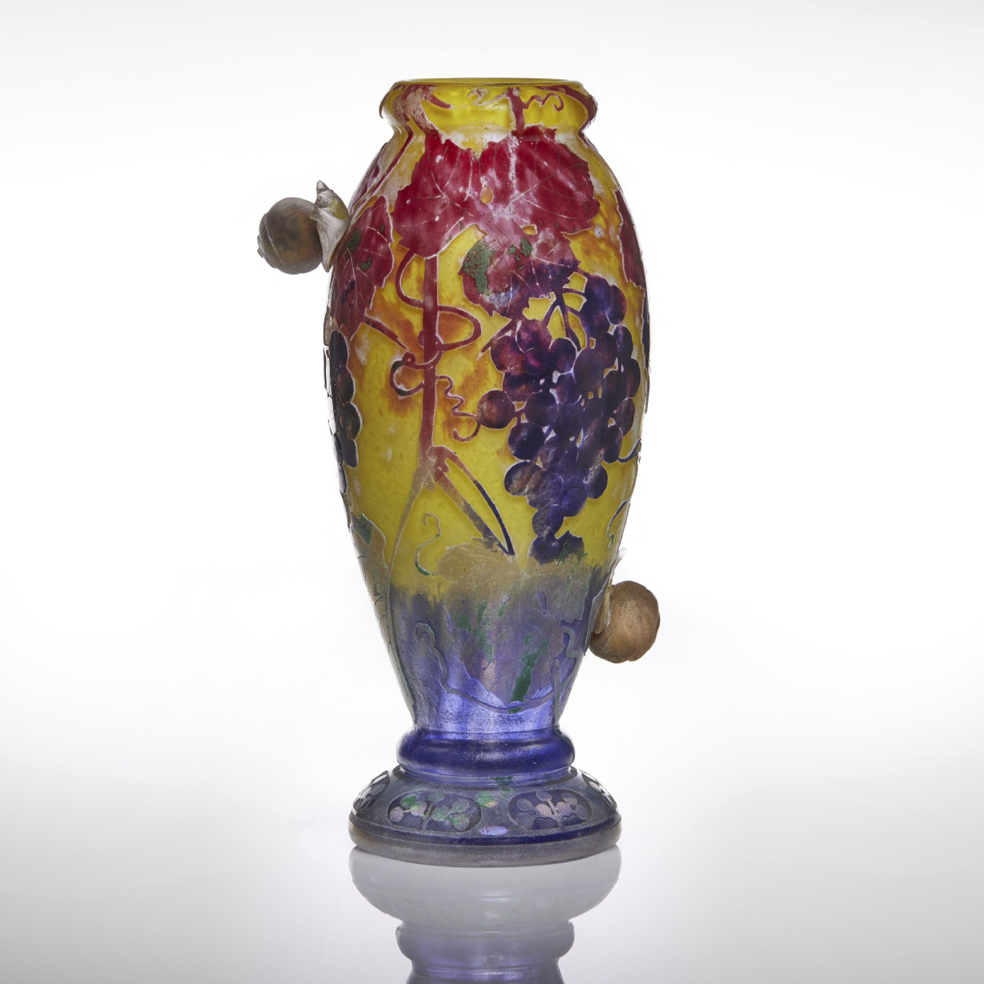 Catalog image of ‘Vignes et escargots’ Vase, circa 1910