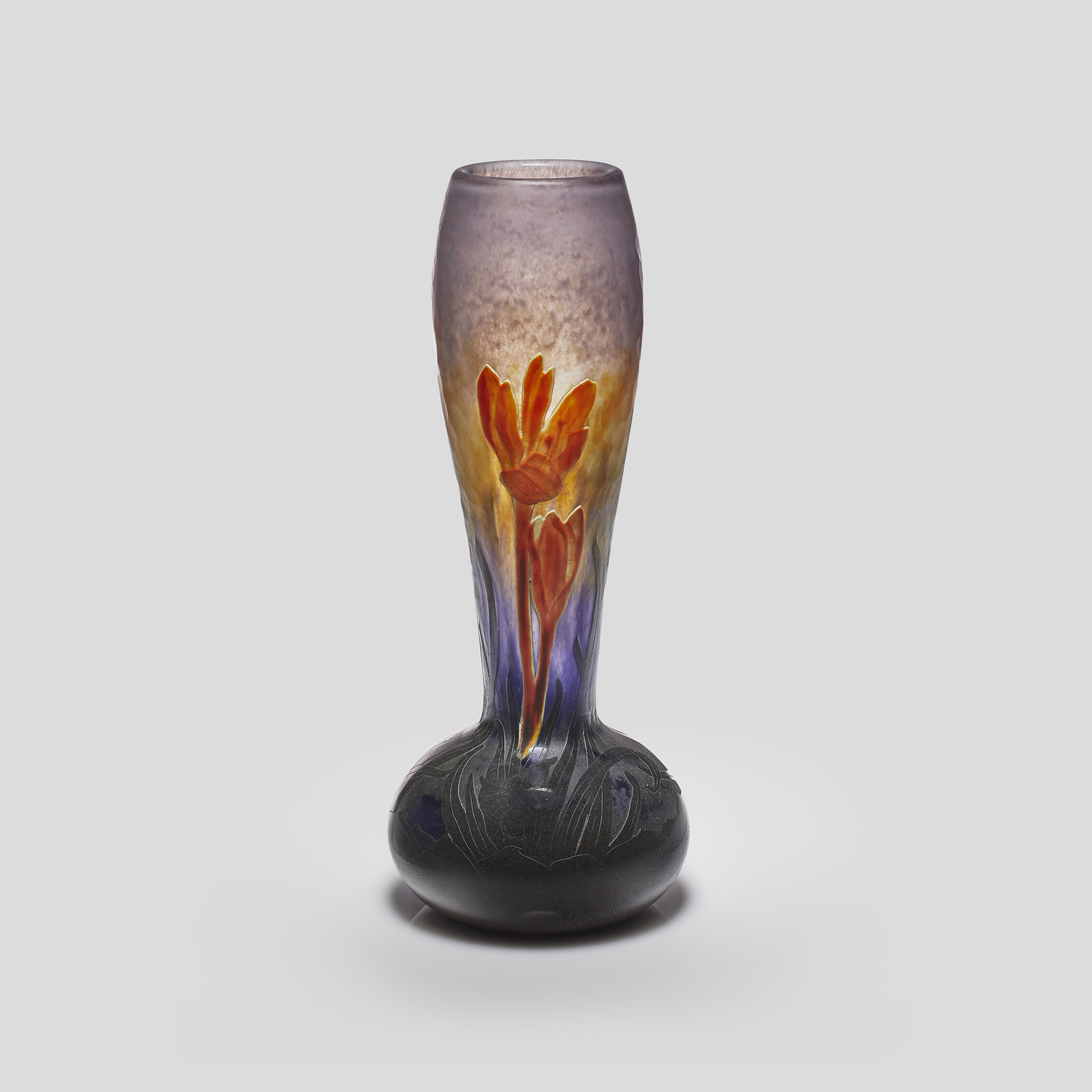 Vuillard、VASE DE FLEURS、海外版超希少レゾネ、新品額付 10/22 10時発売】Hand Made Glass Flower Vase Brown Stripe