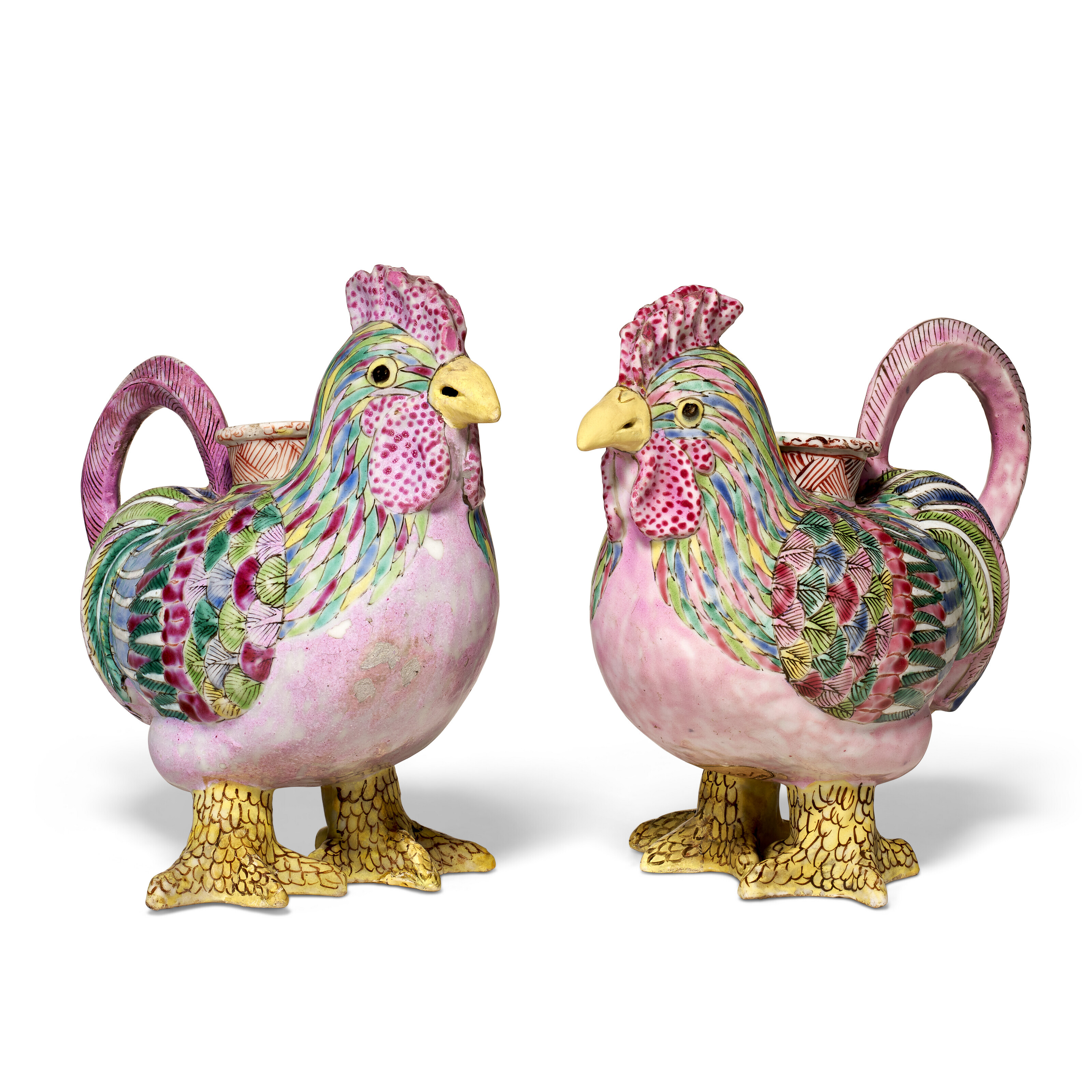 A LARGE CHINESE EXPORT PORCELAIN FAMILLE ROSE JAR AND A COVER, THE