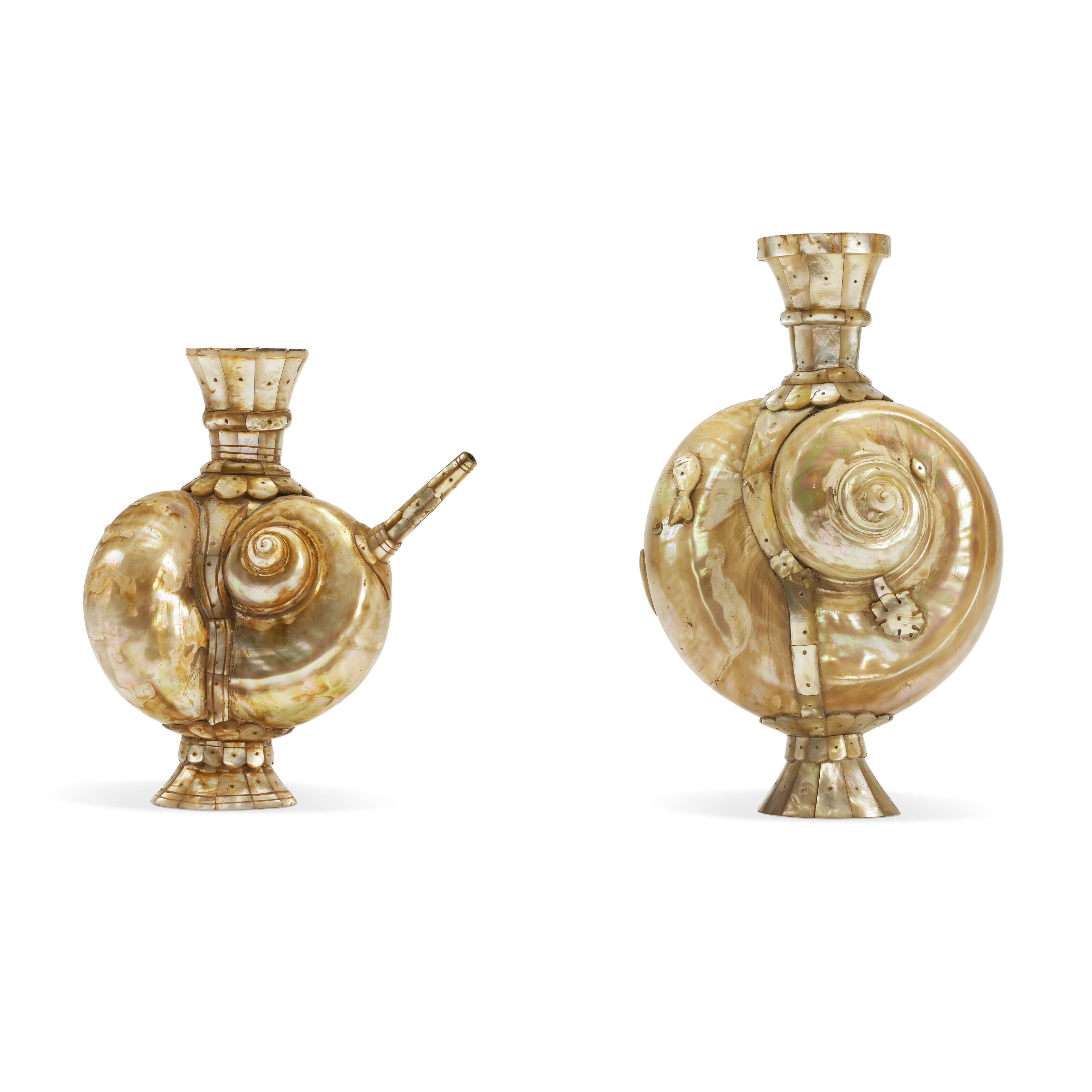 a-matched-pair-of-gujarat-shell-flasks-western-india-17th-century