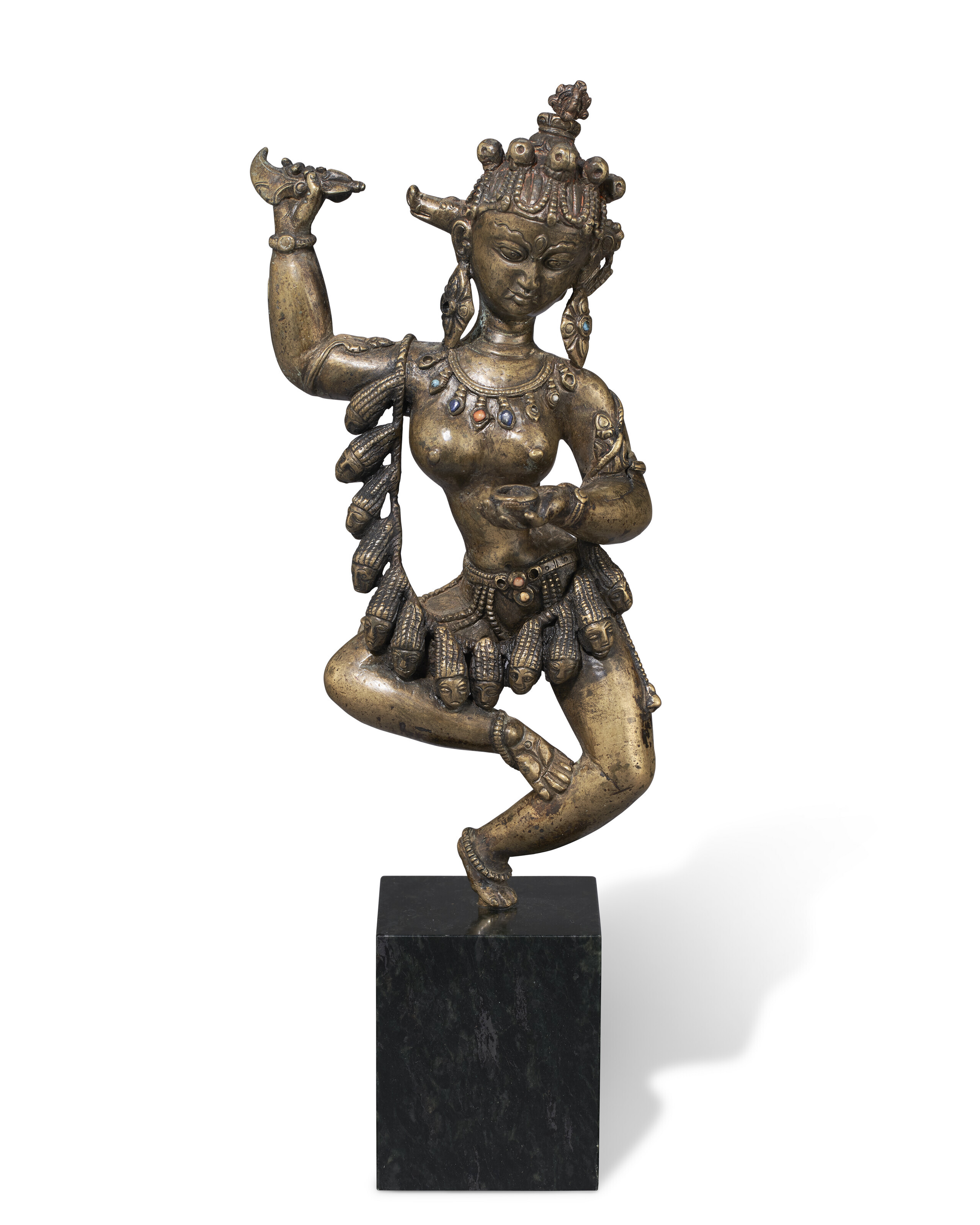 Buddha aus Bronze versilbert Alpaka 3 