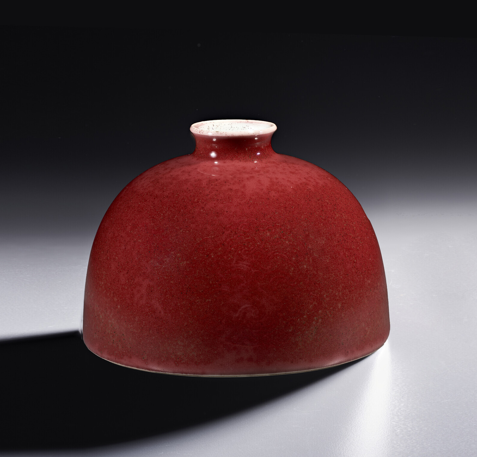 A PEACHBLOOM-GLAZED BEEHIVE WATER POT, TAIBAI ZUN, KANGXI SIX