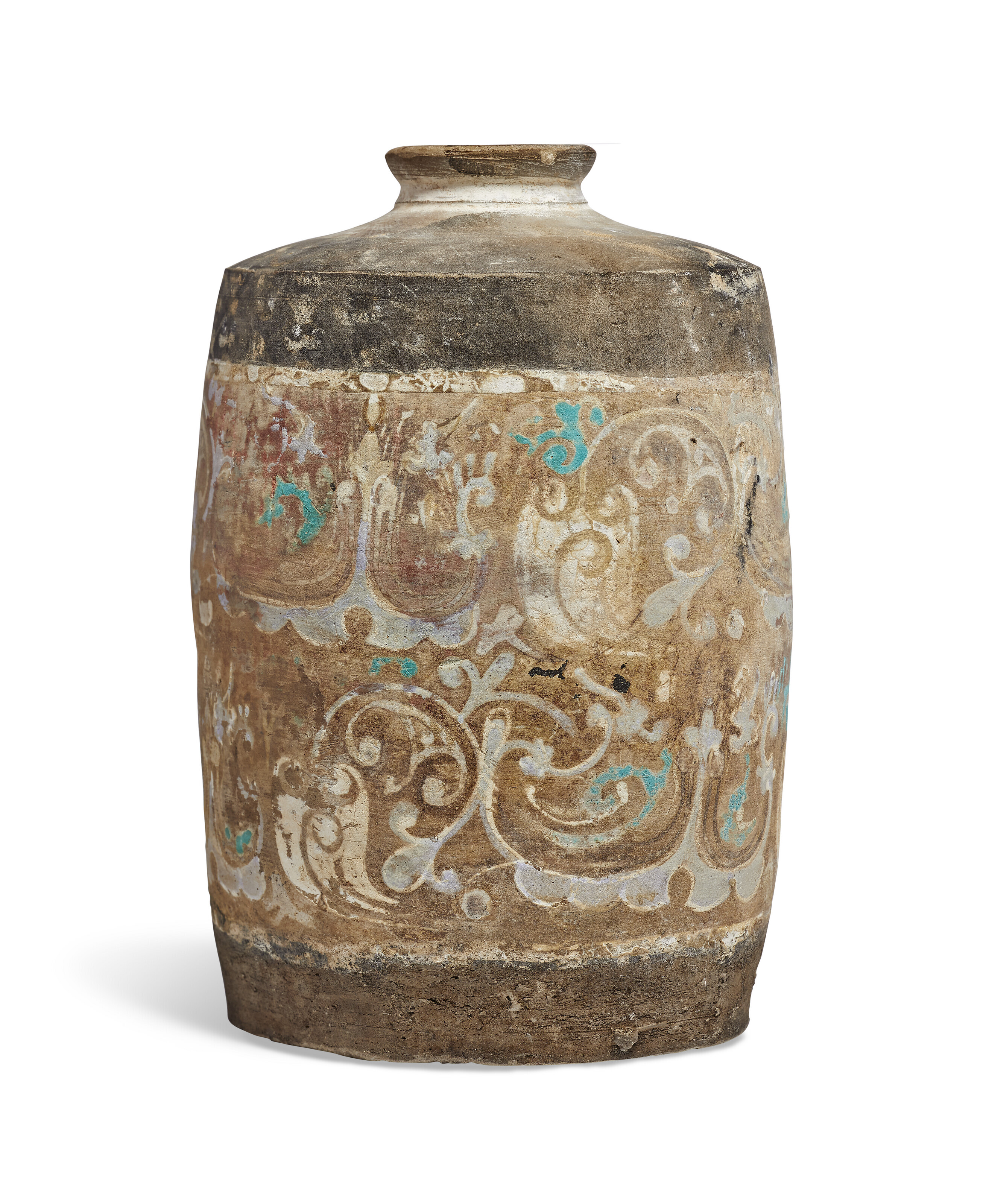 漢 印紋灰陶罐 漢 印紋灰陶罐