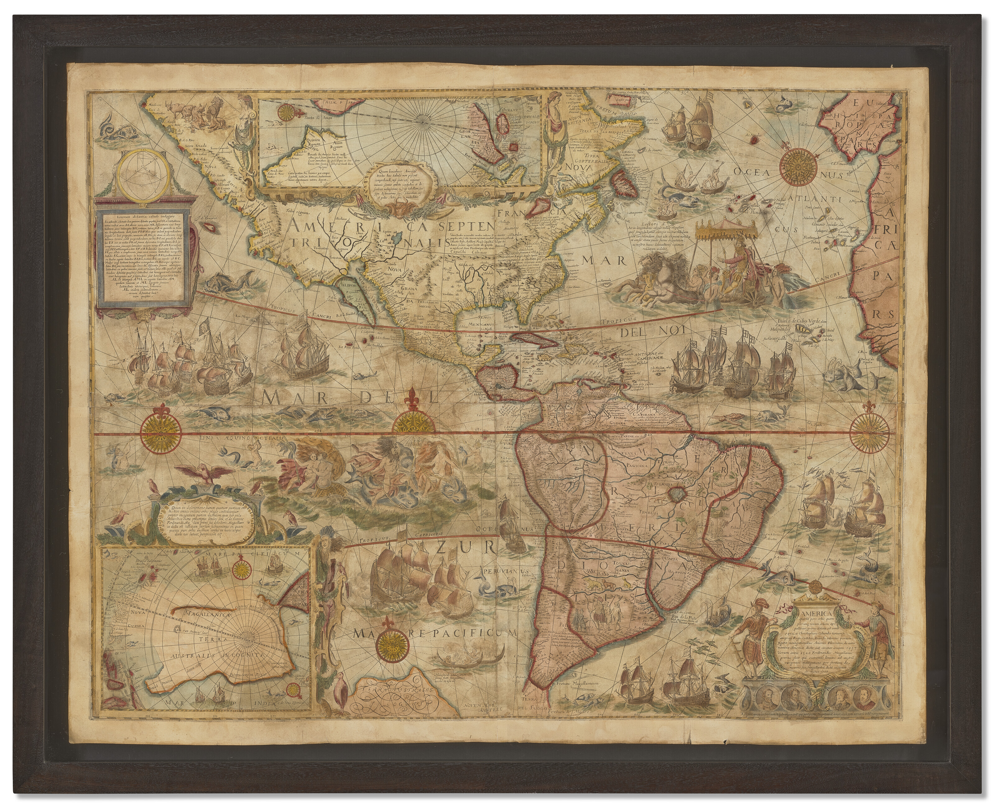 Unrecorded wall maps of the four continents, Willem Blaeu, [1673