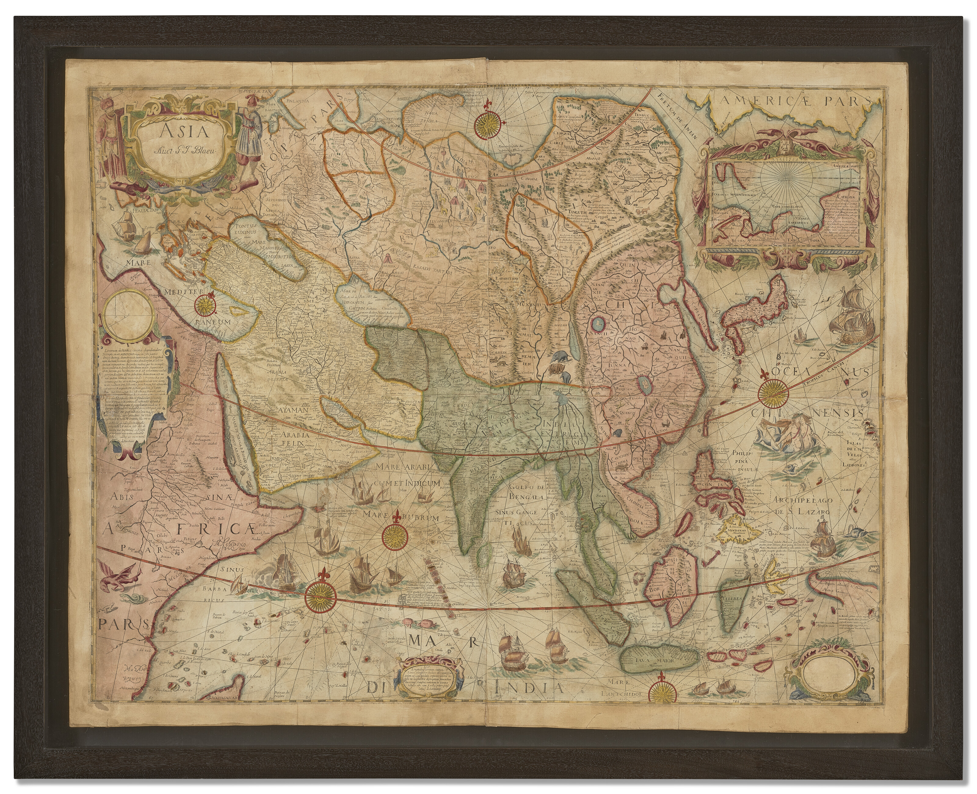 Unrecorded wall maps of the four continents, Willem Blaeu, [1673