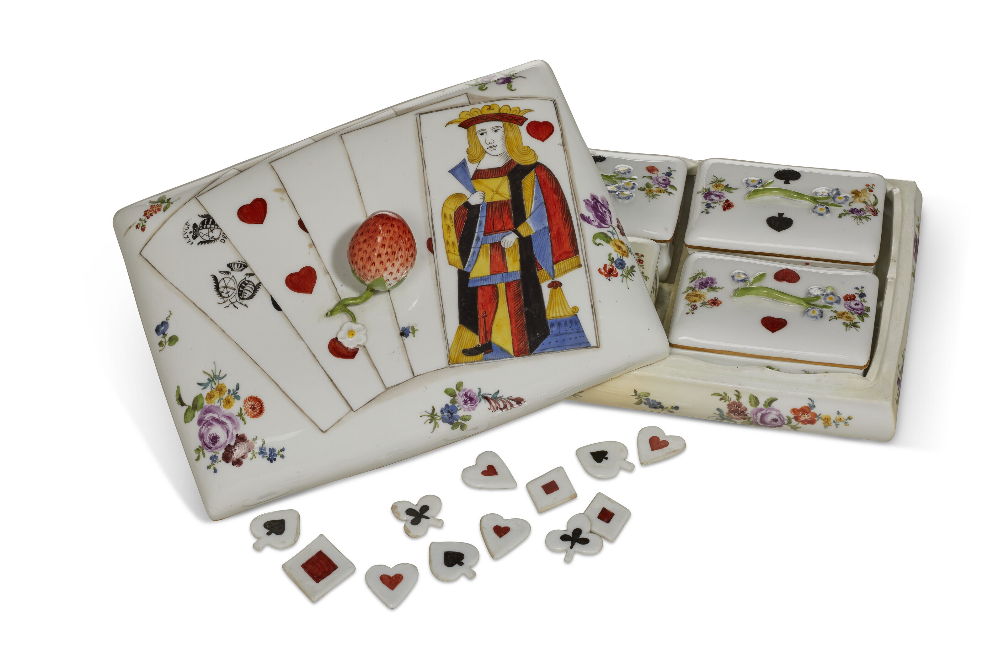 A LARGE MEISSEN WHITE PORCELAIN MODEL OF A HERON, LATE 20TH