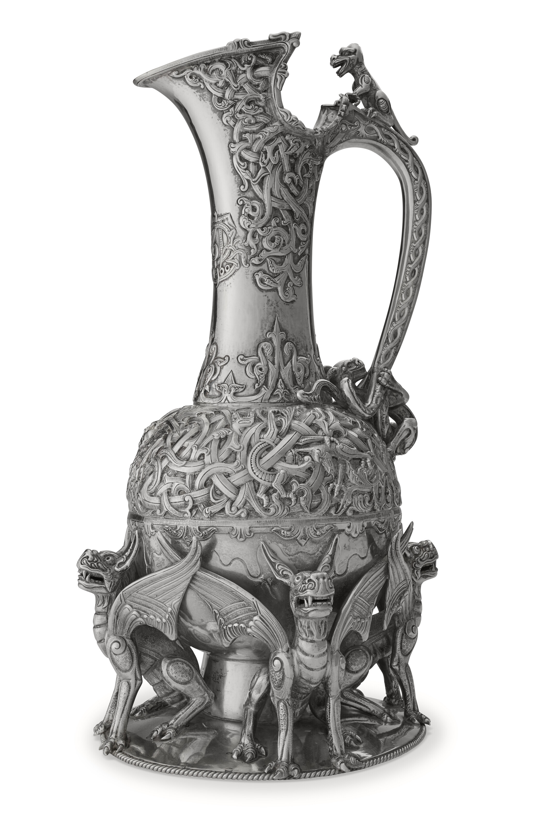 A FRENCH SILVER TWO-HANDLED SOUP TUREEN AND STAND, MARK OF