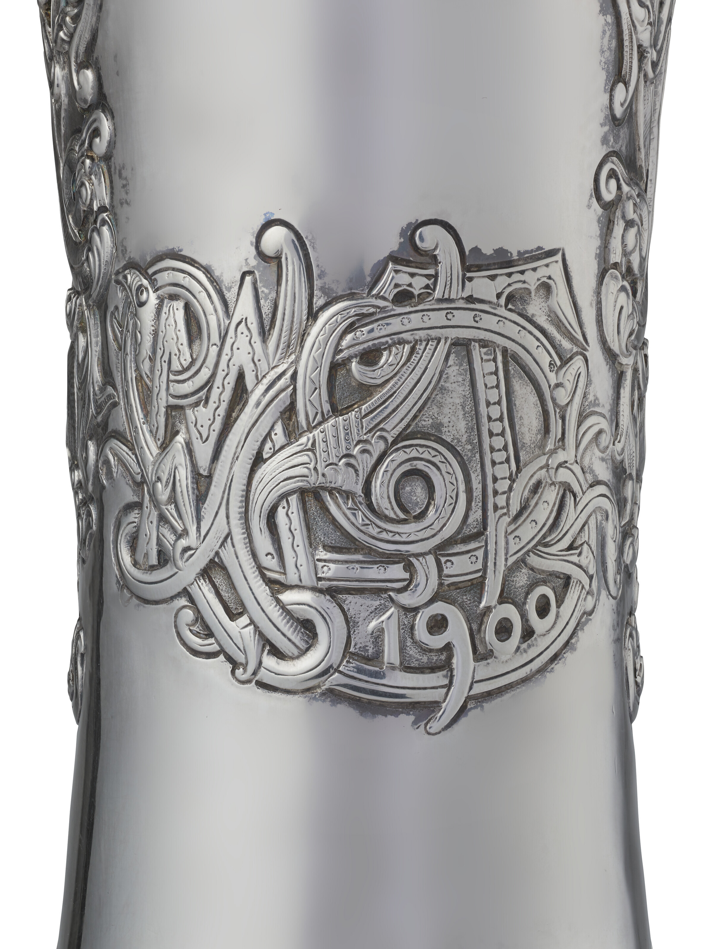 A NORWEGIAN SILVER LARGE SCULPTURAL PITCHER, MARK OF HENRIK MØLLER