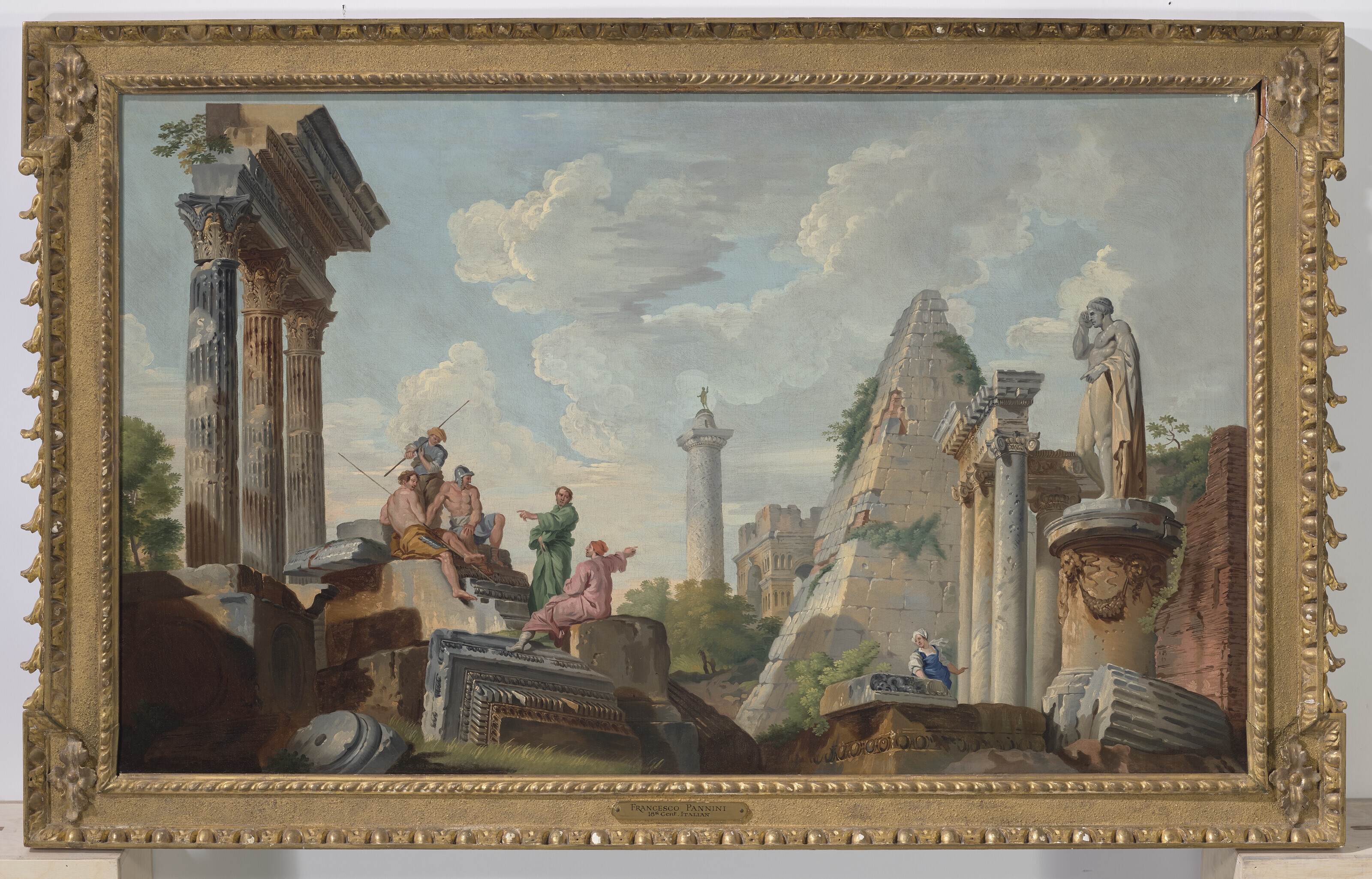 STUDIO OF GIOVANNI PAOLO PANINI (PIACENZA 1691-1765 ROME), A capriccio of  Roman ruins with soldiers; and A capriccio of a ruined Roman archway |  Christie's