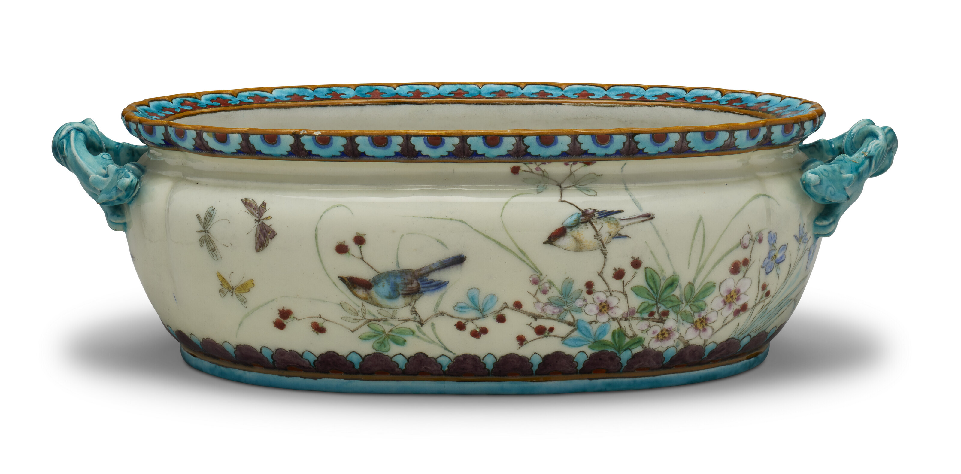 A THEODORE DECK FAIENCE JARDINIERE Barnebys