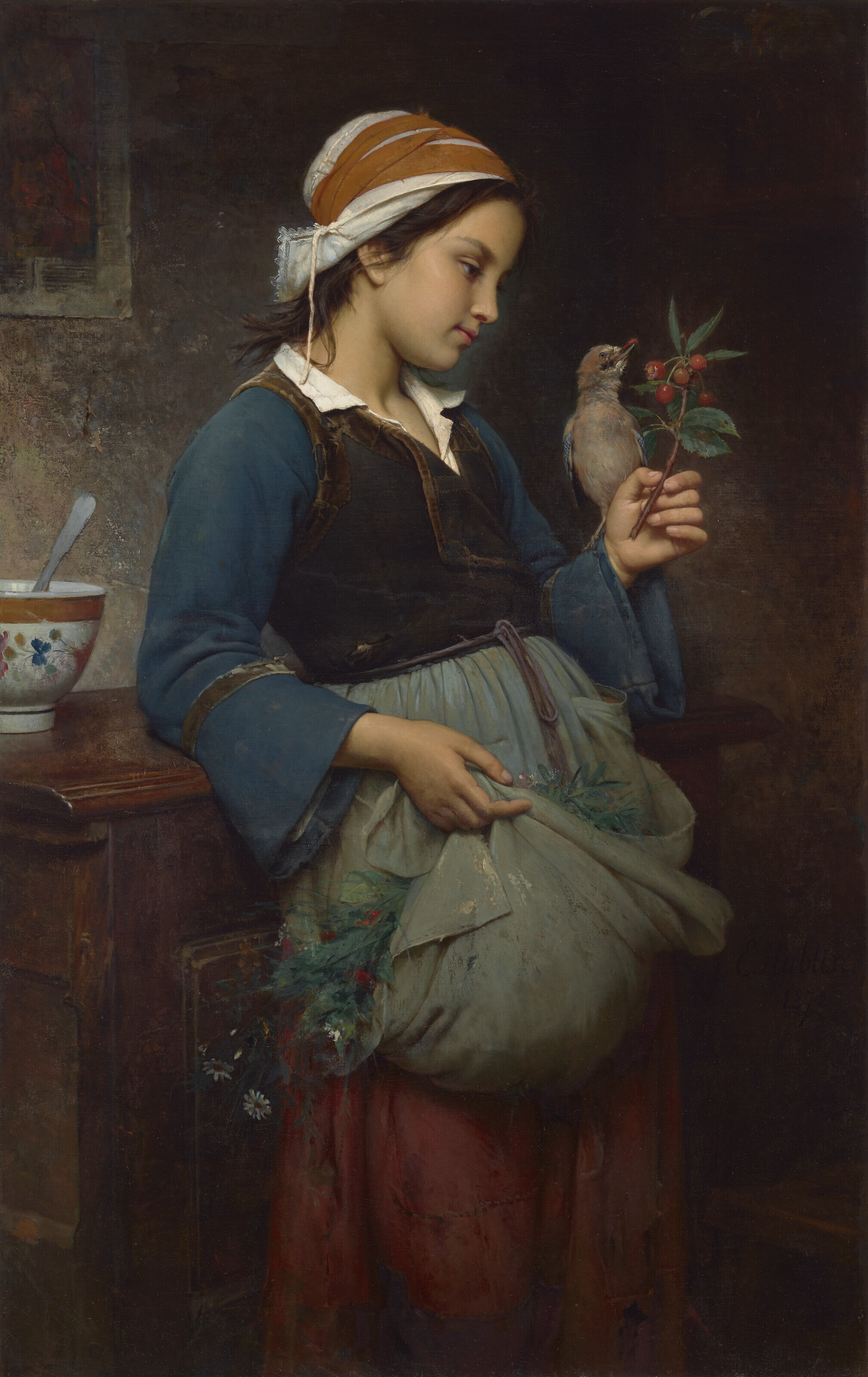 Catalog image of Fillette à l'oiseau