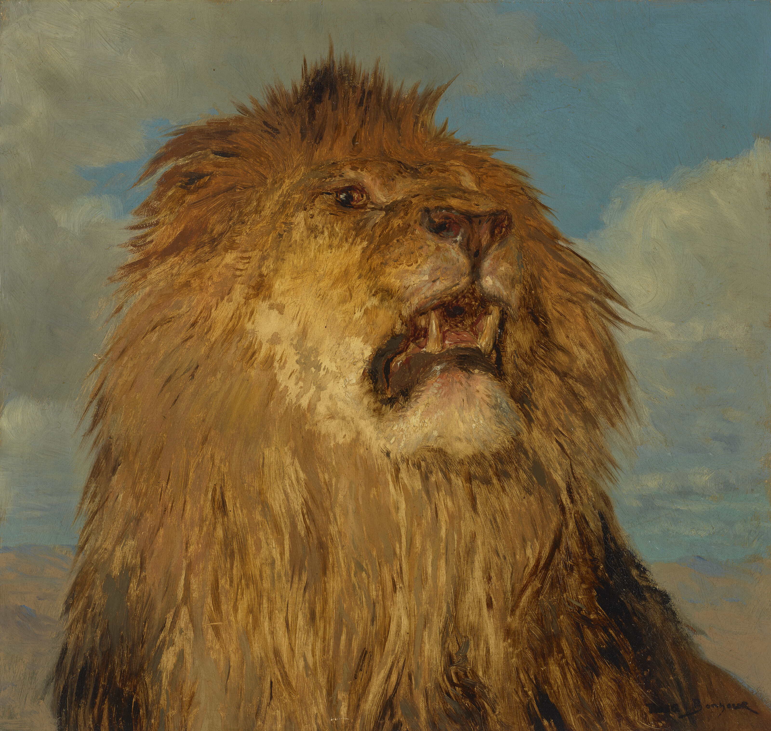 ROSA BONHEUR (FRENCH, 1822-1899), Tête de lion relevée | Christie's