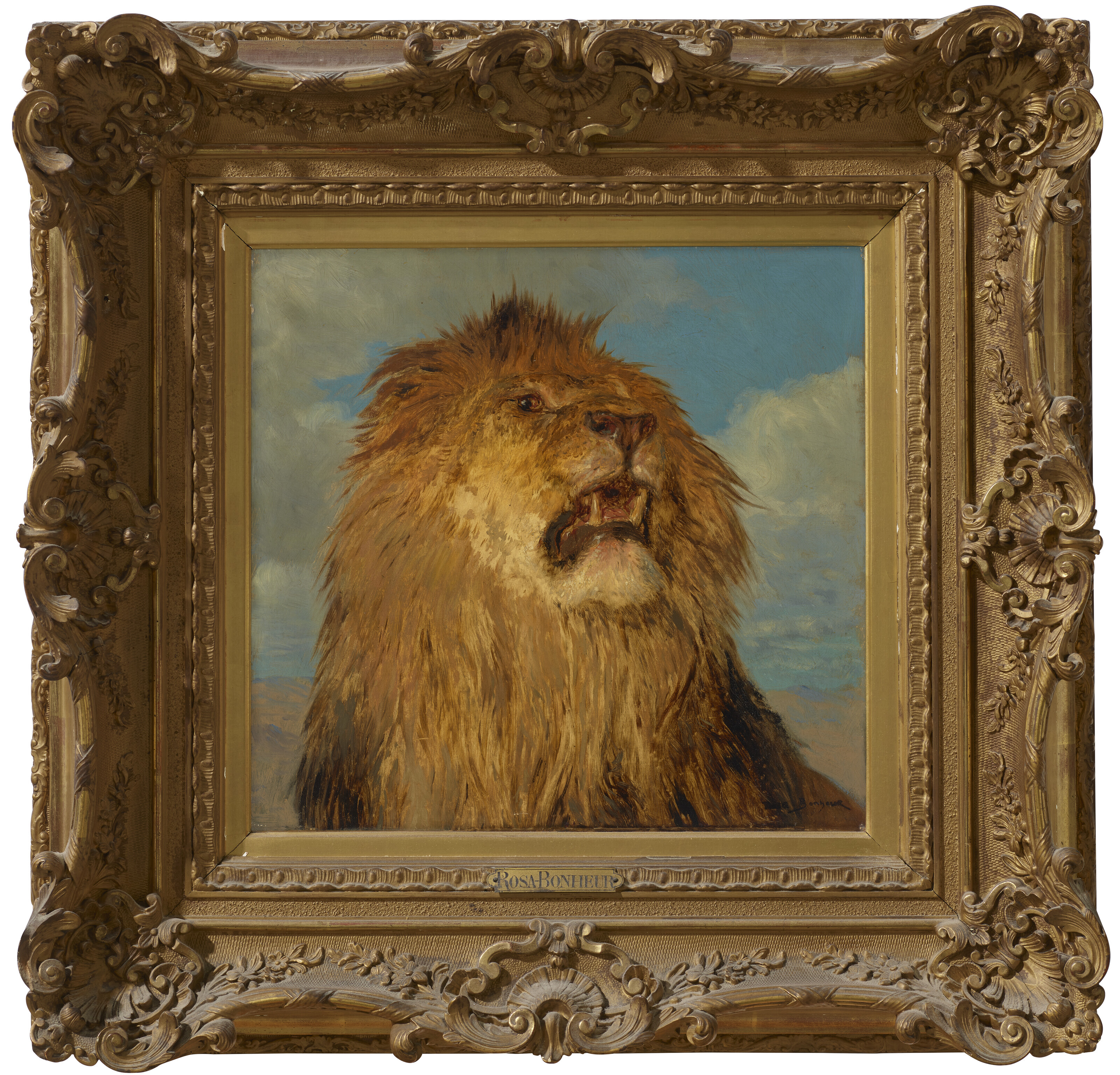 ROSA BONHEUR (FRENCH, 1822-1899), Tête de lion relevée | Christie's