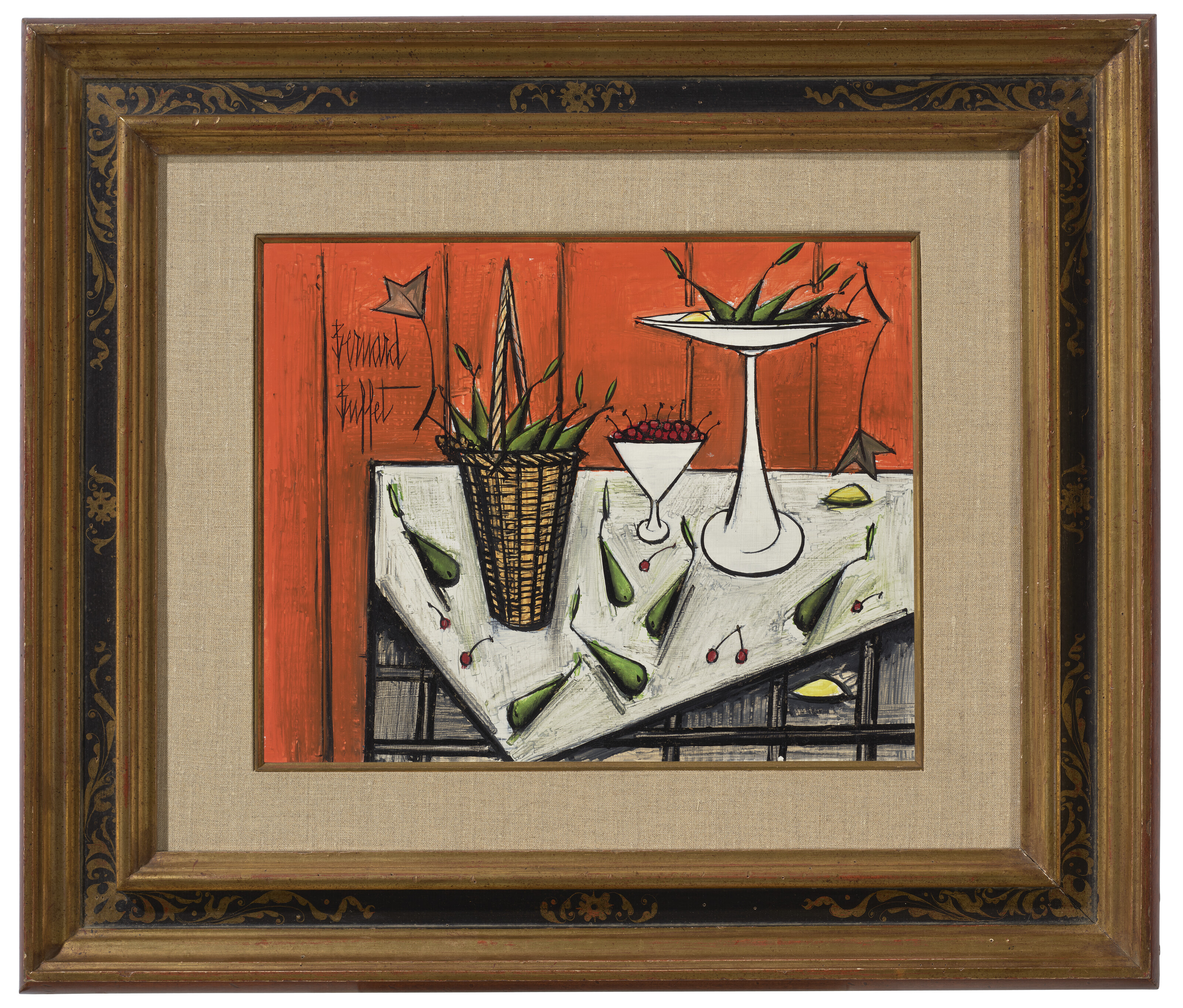 BERNARD BUFFET (1928-1999), Nature morte fond rouge | Christie's