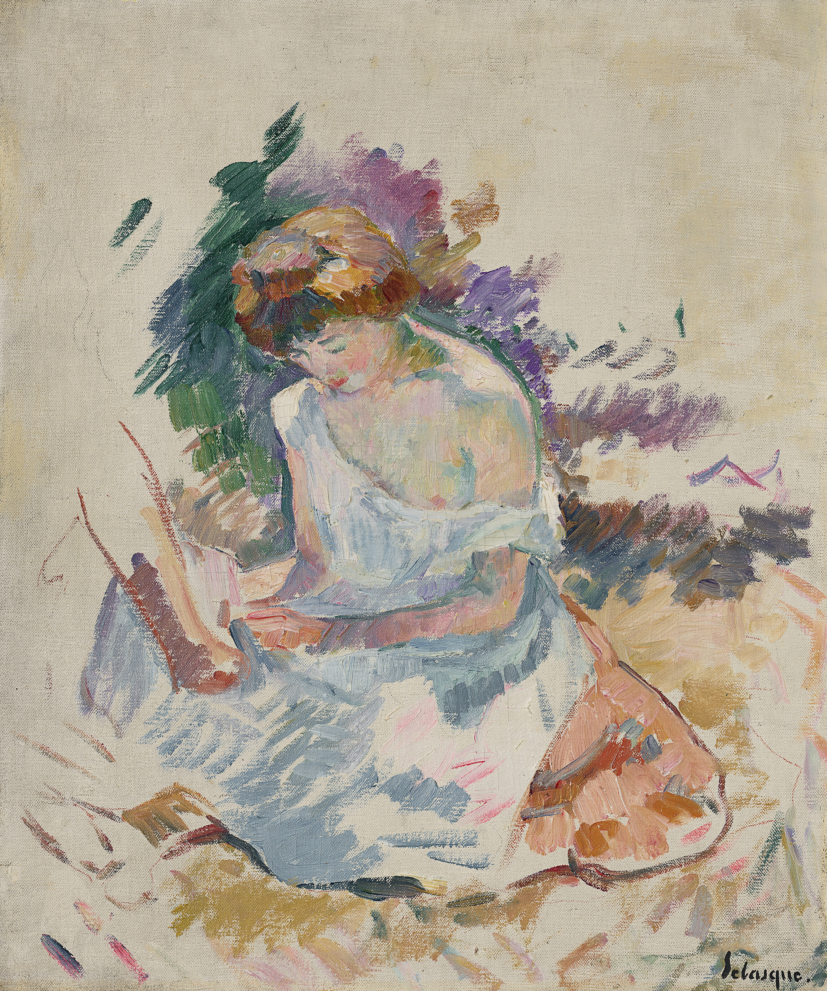 LOUIS VALTAT (1869-1952), Femme au fauteuil | Christie's