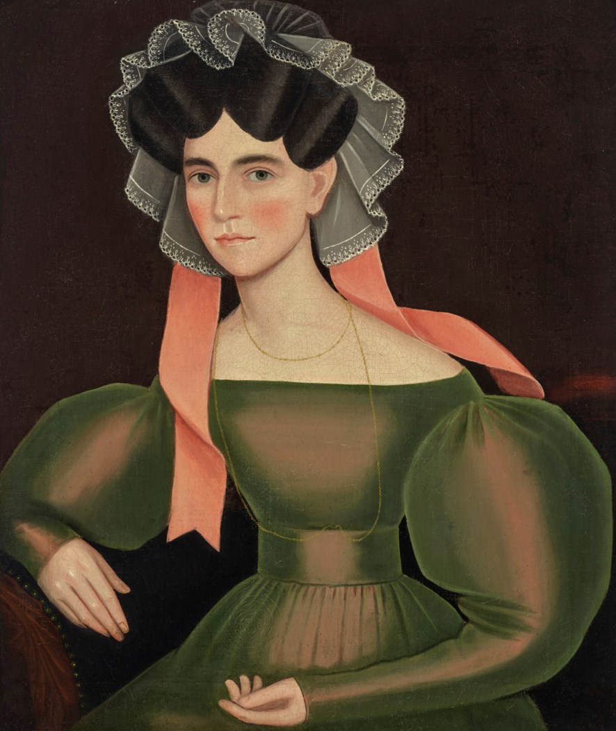 AMMI PHILLIPS (17881865), WOMAN WITH PINK RIBBONS Christie's