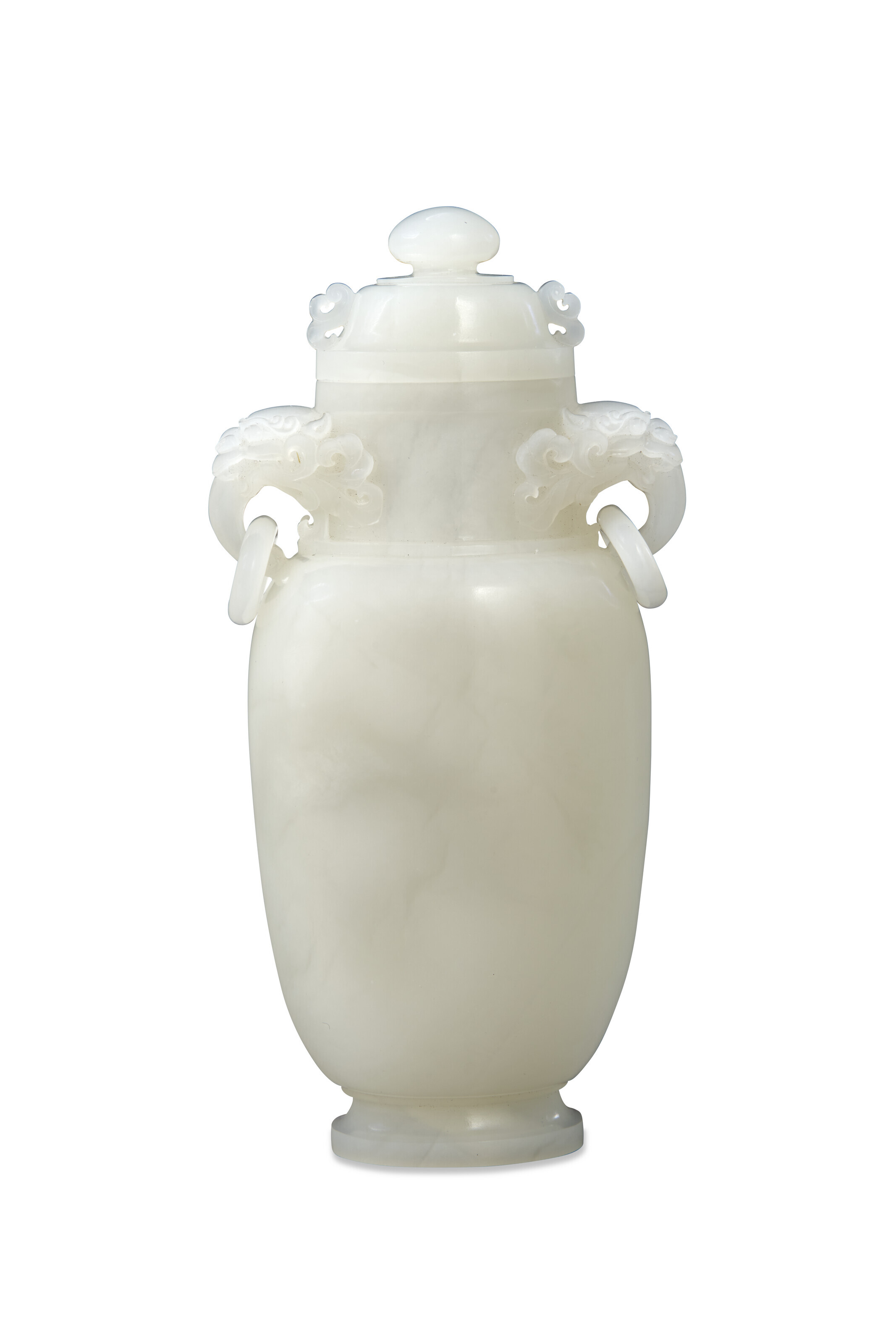 A CHINESE WHITE JADE VASE AND COVER, 20TH CENTURY Christie’s