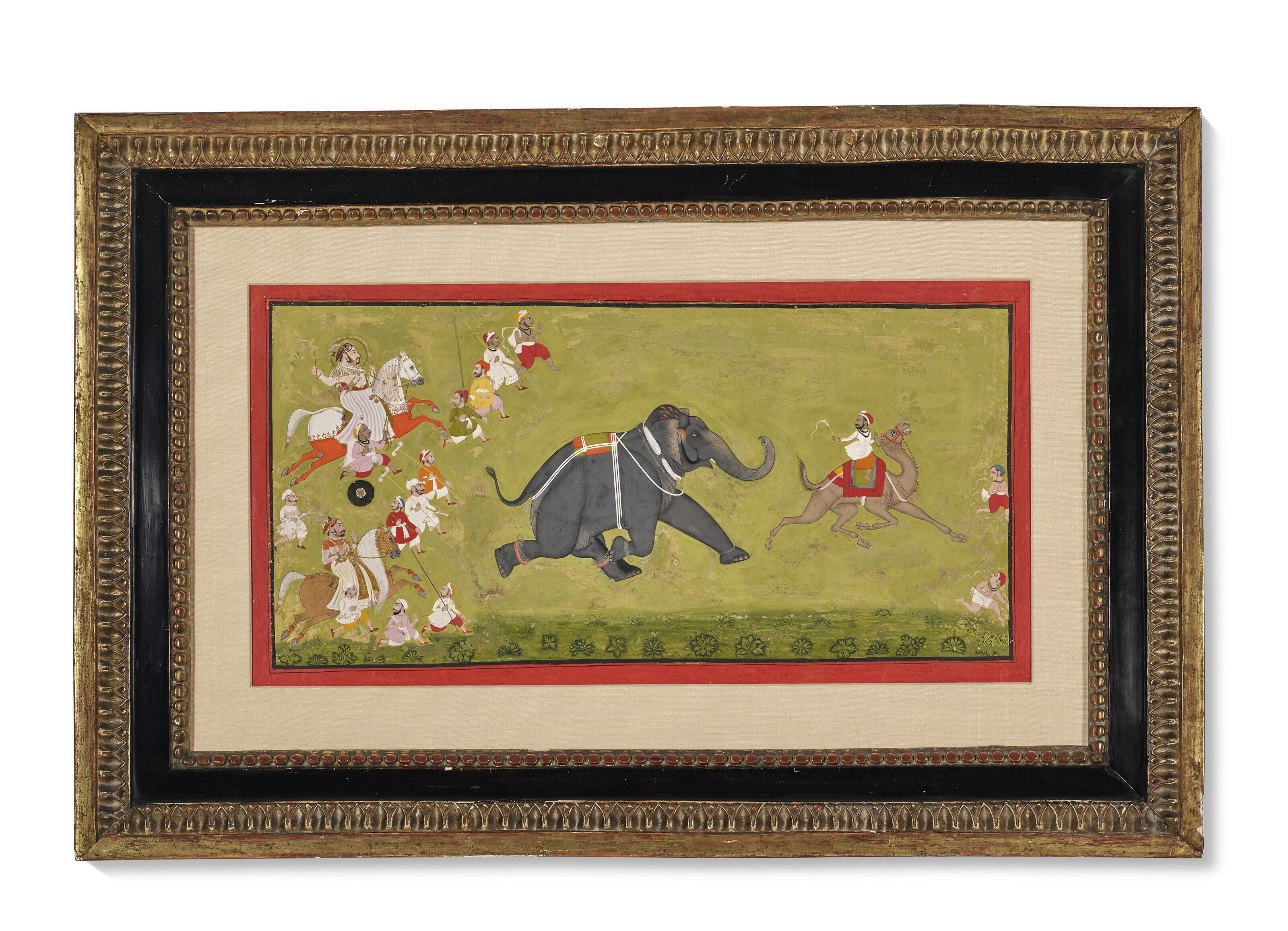 Framed Rajasthani Portrait of an Elephant - 19th Century