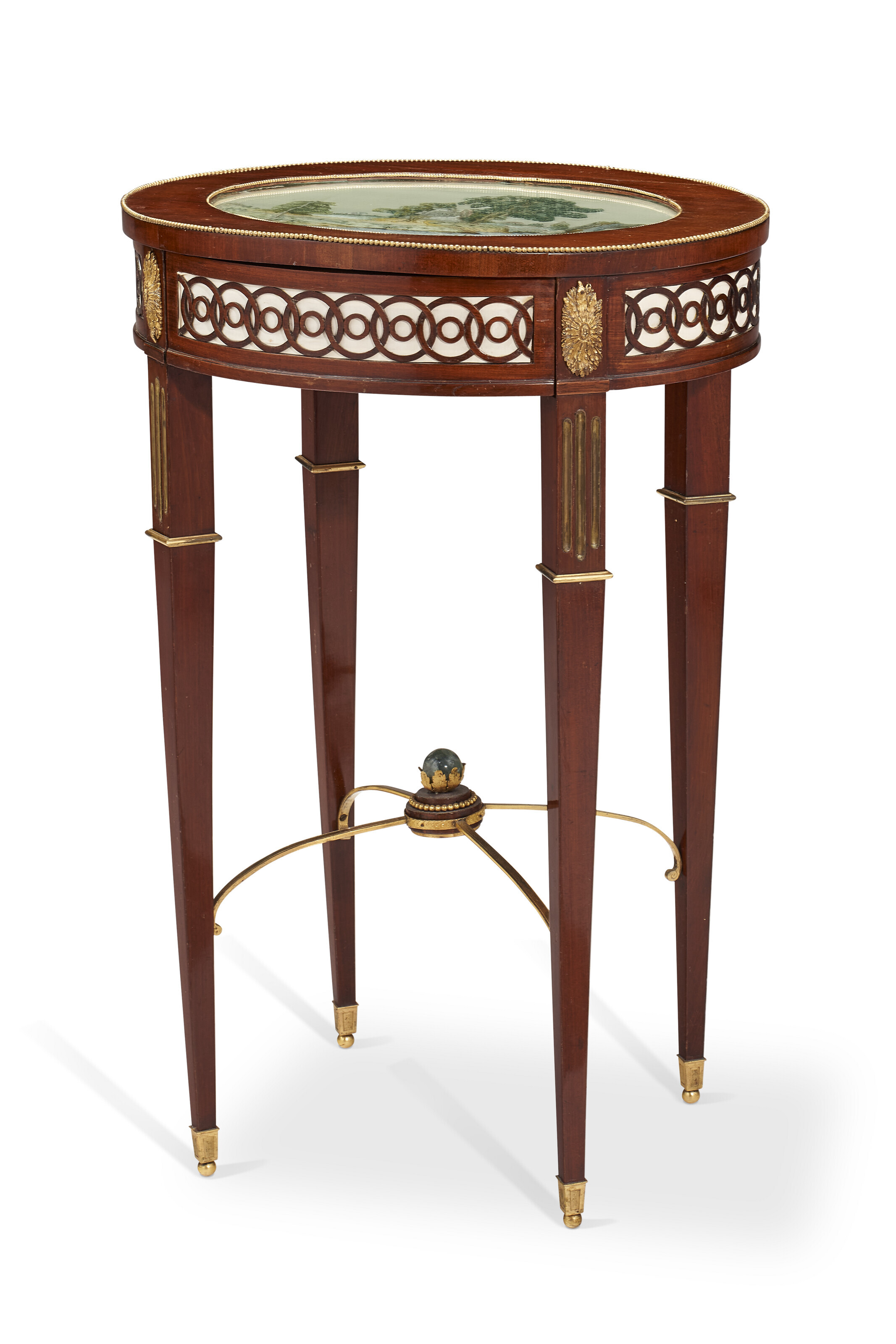 A French Restauration Period Ormolu Mounted Mahogany Gueridon