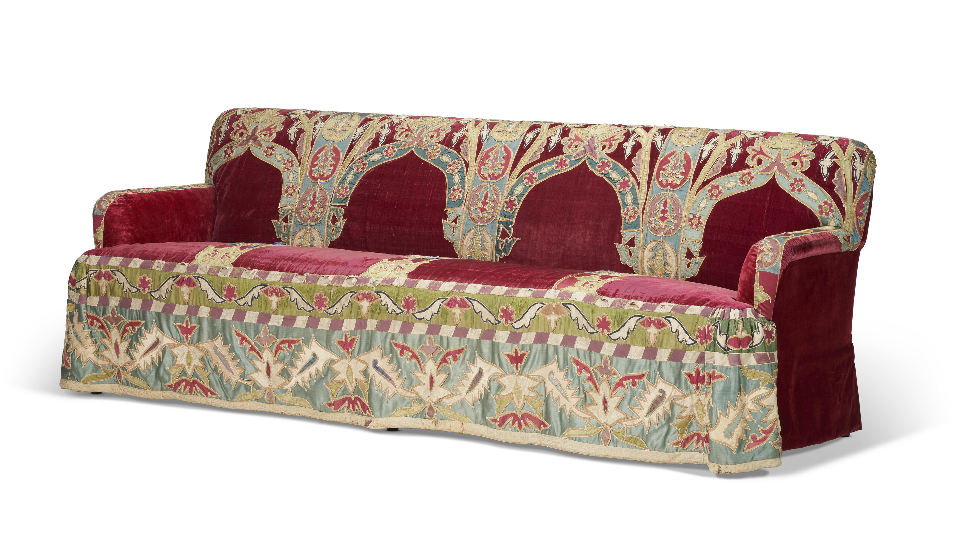 A late Victorian mahogany sofa, 19th century, sold for $214,200 on 25 October 2022 at Christie's Online