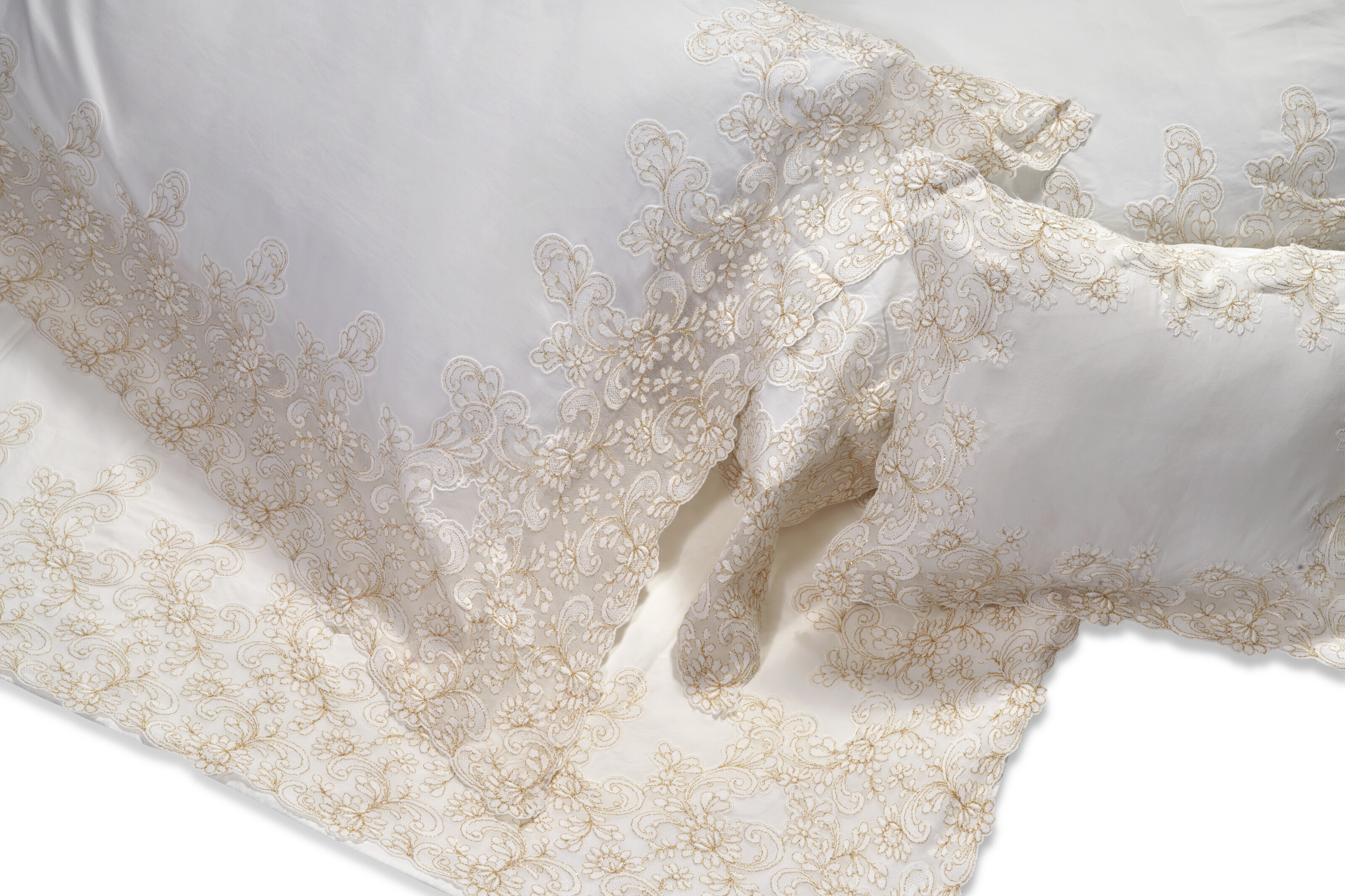 A SUITE OF BED LINENS WITH EMBROIDERED BORDERS, PRATESI, PRATESI, ITALY, MODERN Christie’s