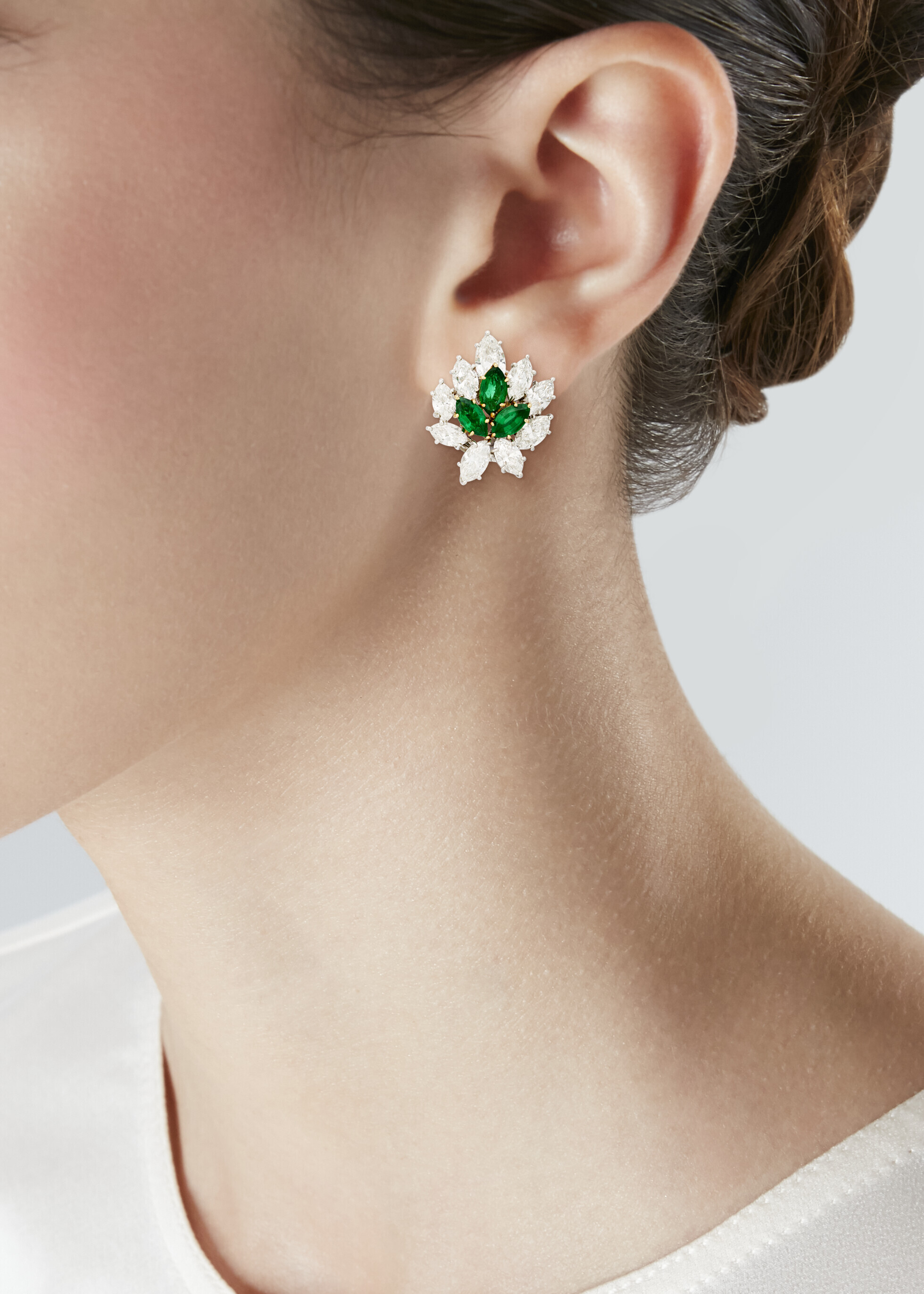 HARRY WINSTON EMERALD AND DIAMOND EARRINGS Christie s