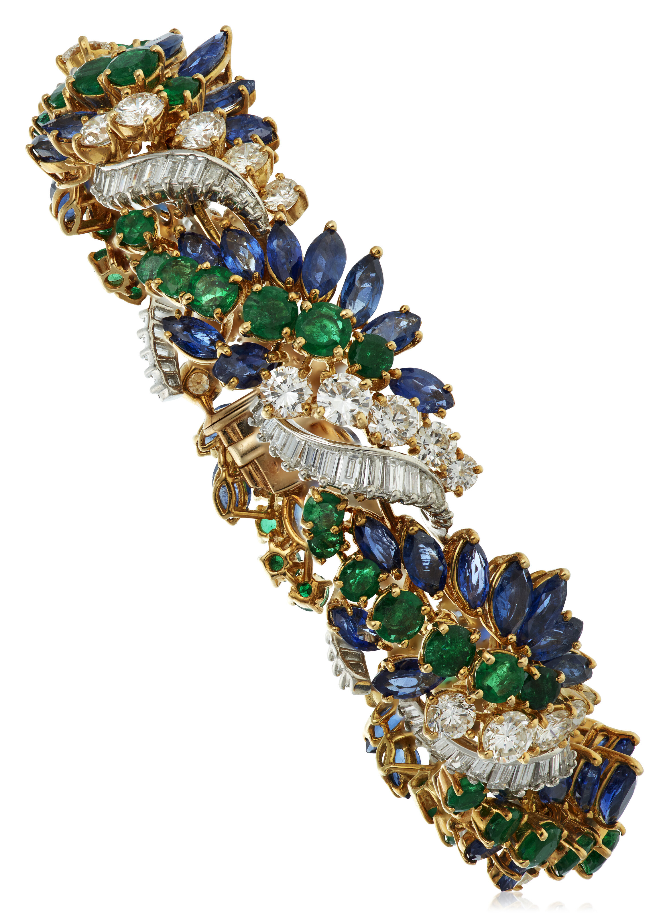 SAPPHIRE, EMERALD AND DIAMOND BRACELET, Christie’s