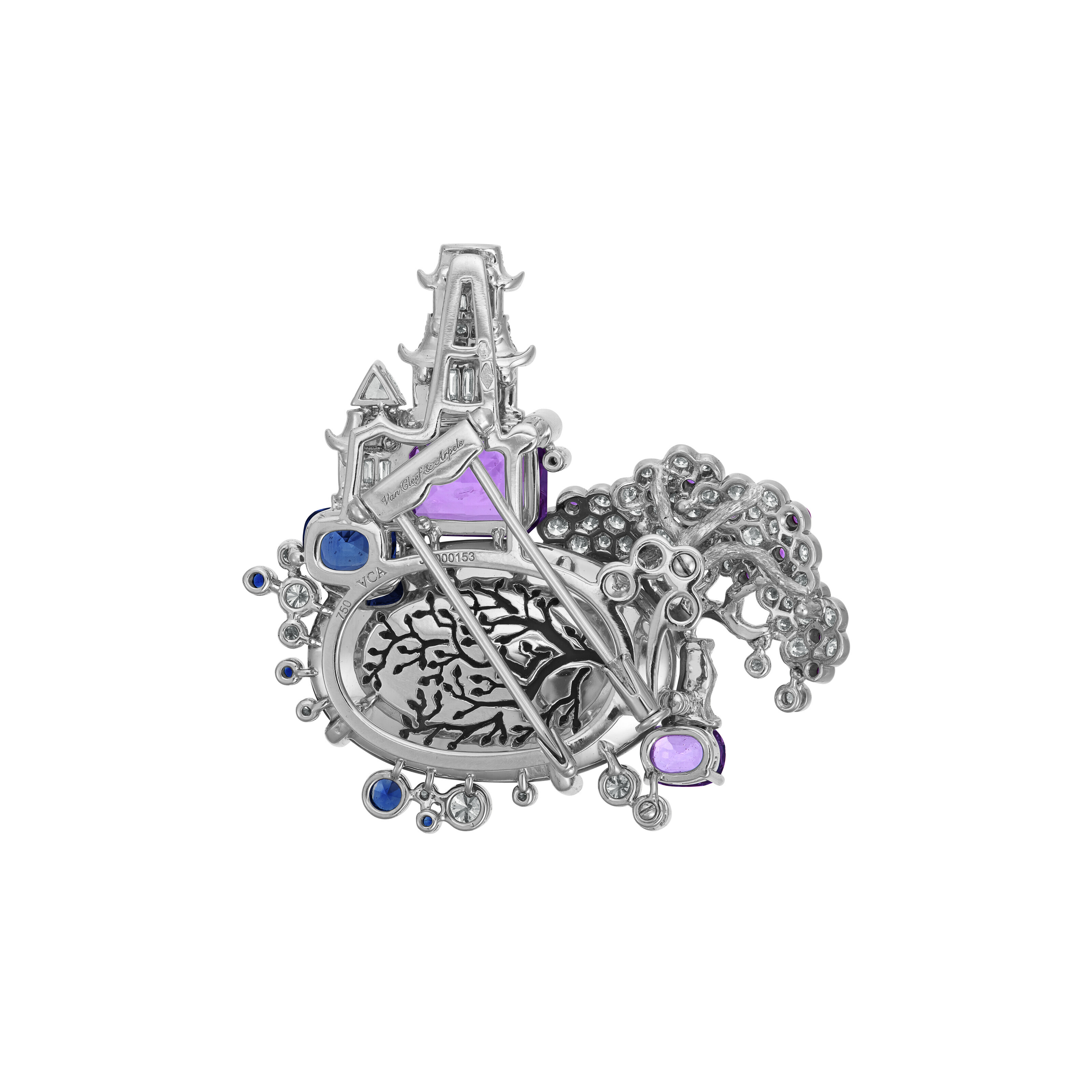 VAN CLEEF & ARPELS MULTI-GEM AND DIAMOND 'LES JARDINS' BROOCH