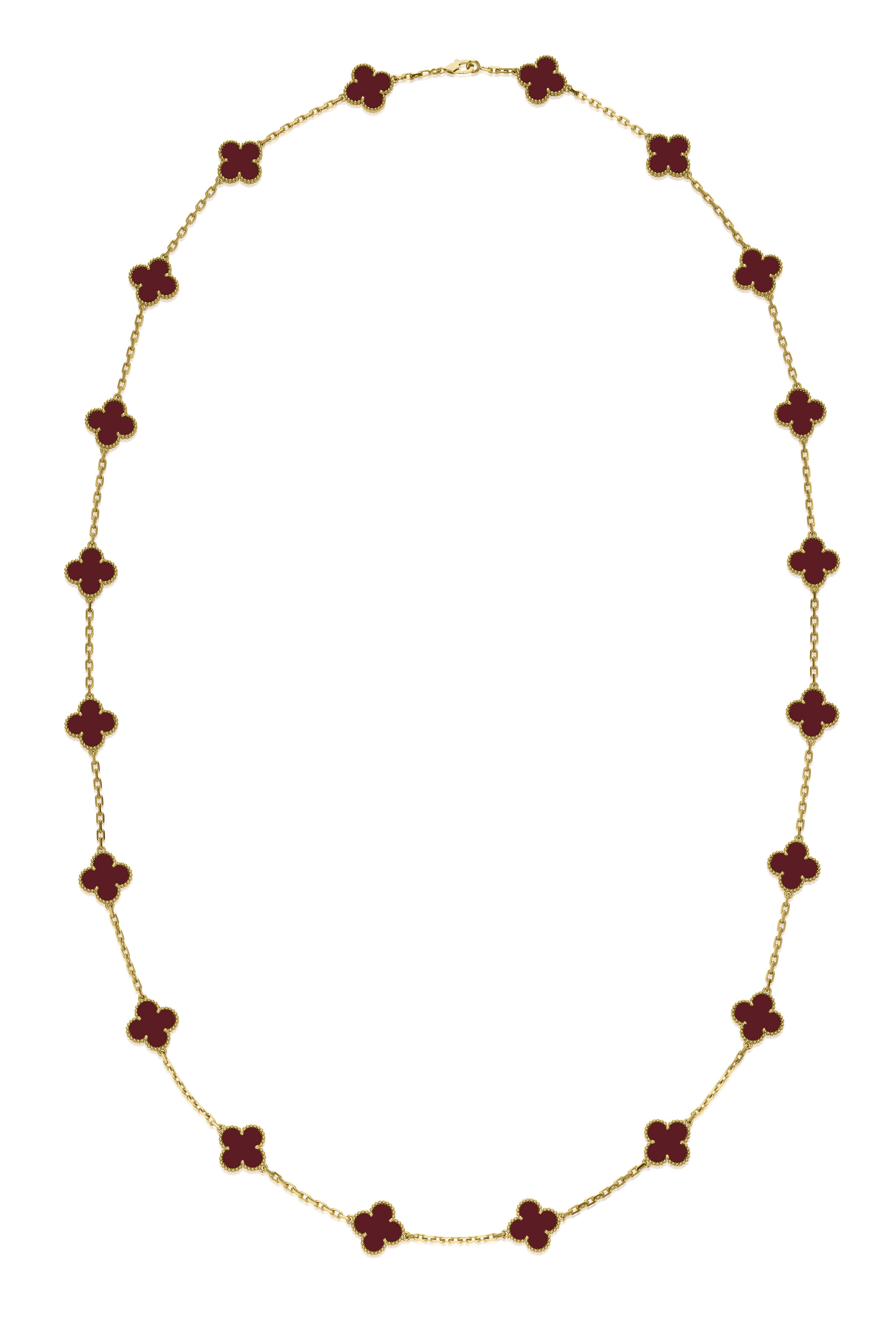 VAN CLEEF & ARPELS SET OF CHRYSOPRASE 'VINTAGE ALHAMBRA' JEWELRY