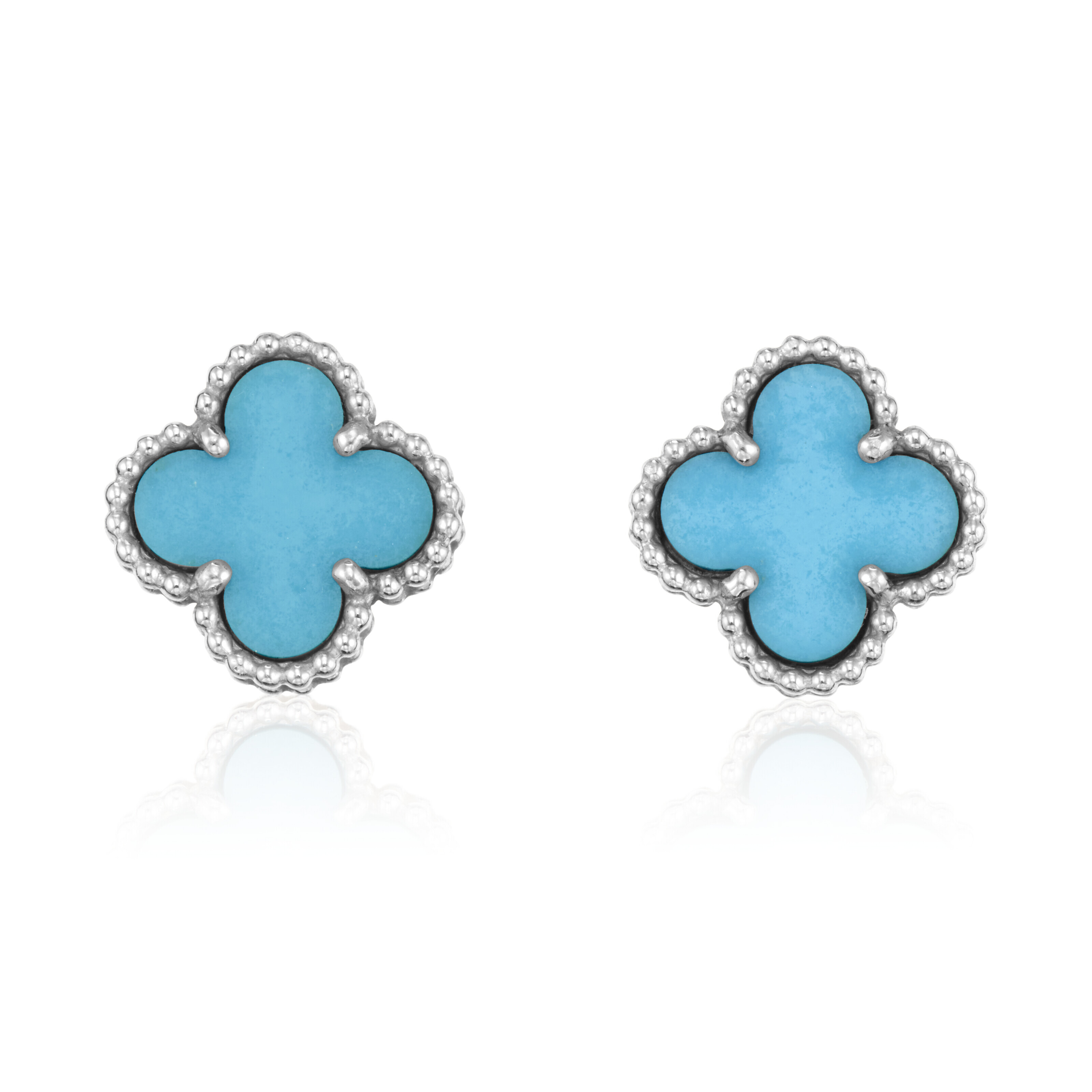 NO RESERVE VAN CLEEF AND ARPELS MALACHITE PERLEE EARRINGS AND TURQUOISE SWEET ALHAMBRA EARRINGS Christie s