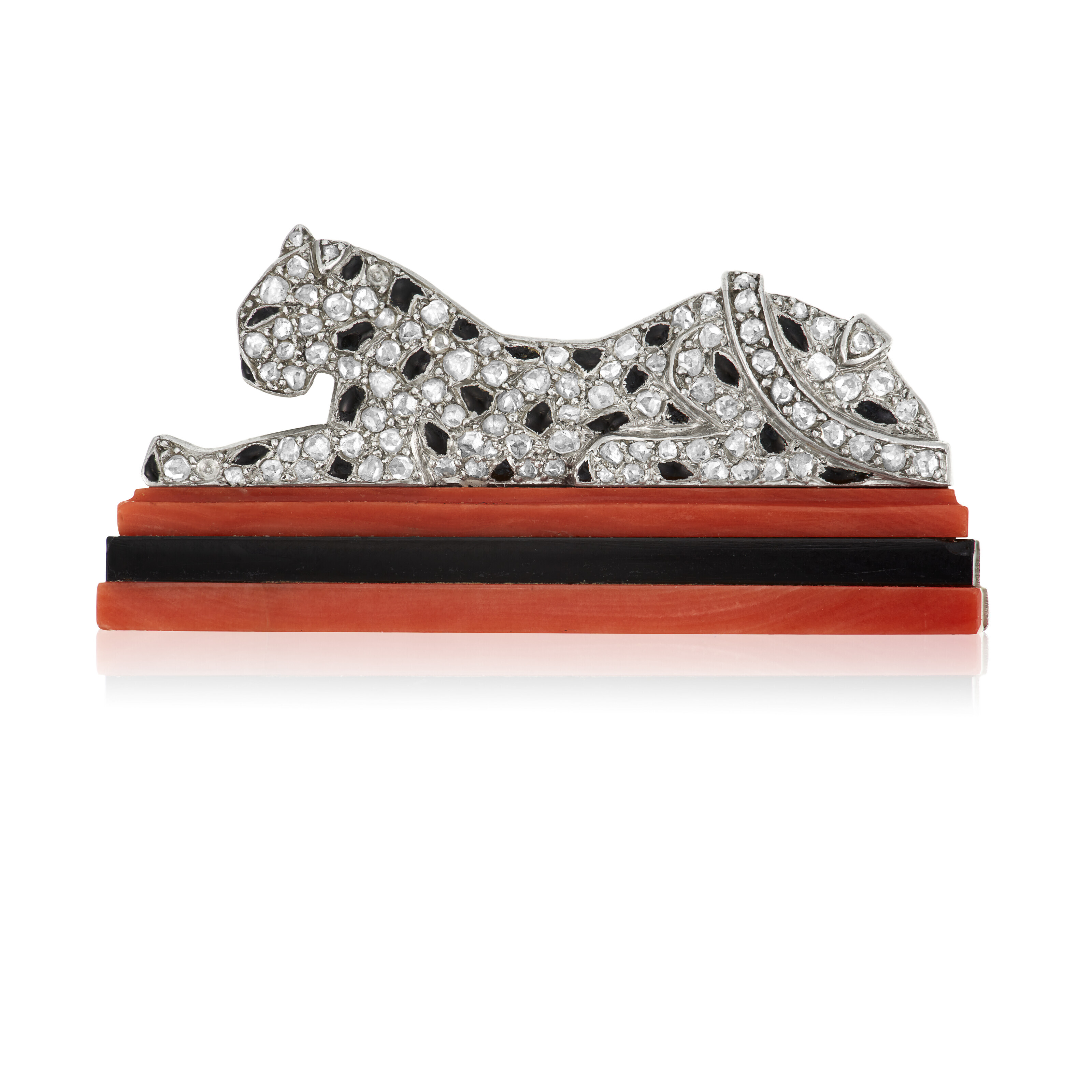 CARTIER ART DECO DIAMOND AND MULTIGEM PANTHÈRE BROOCH, Christie’s