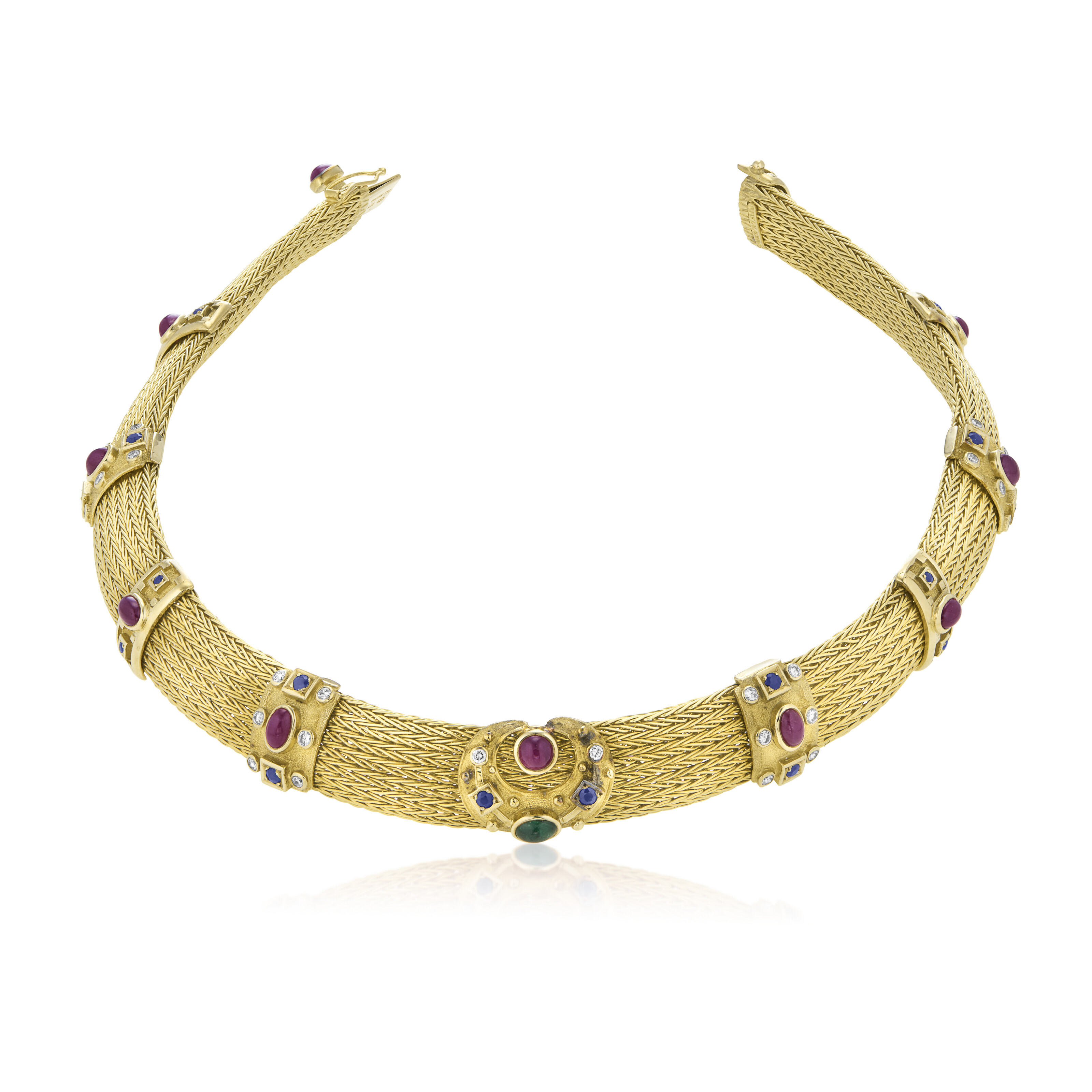 NO RESERVE ILIAS LALAOUNIS MULTIGEM, DIAMOND AND GOLD NECKLACE