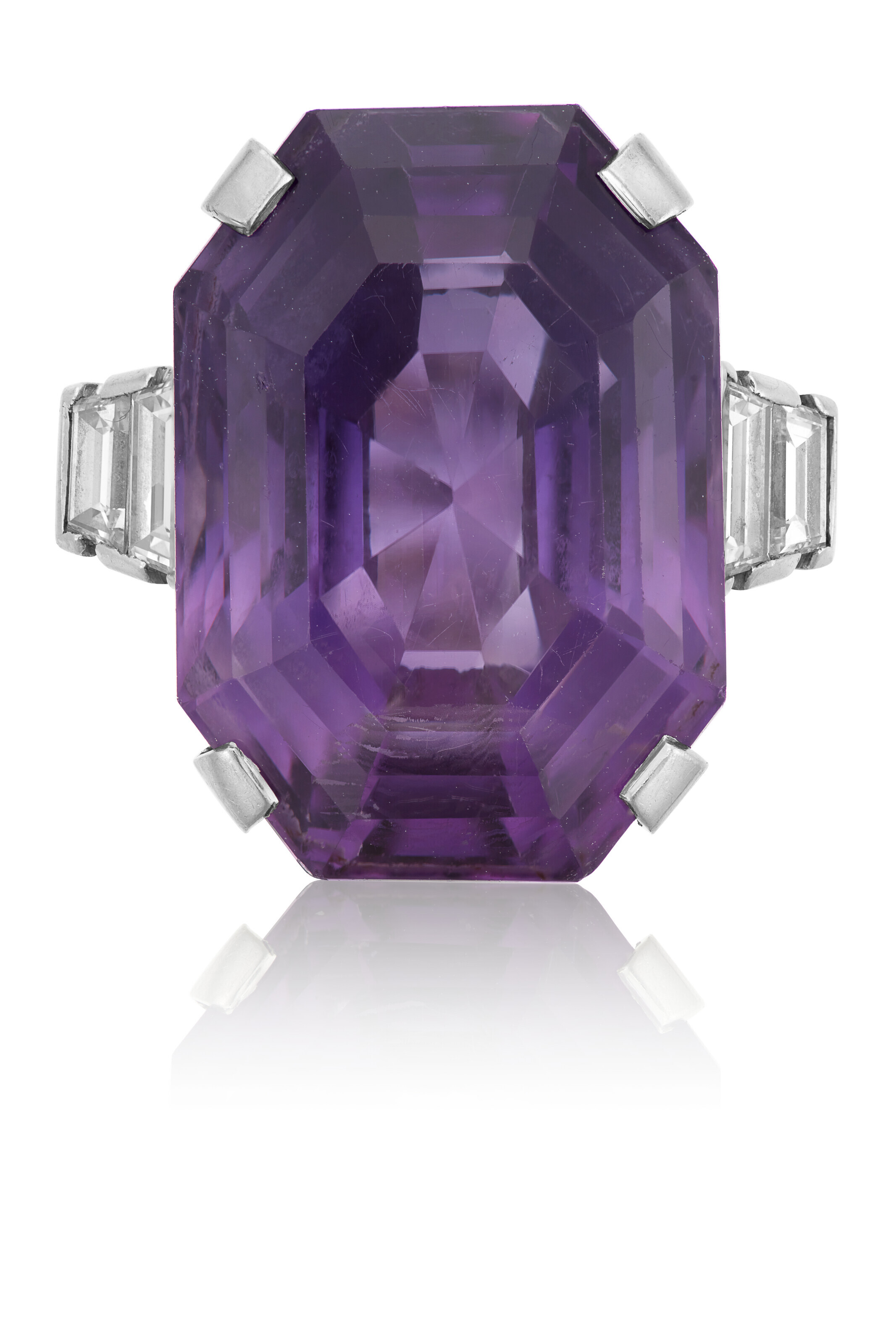 Catalog image of AMETHYST AND DIAMOND RING