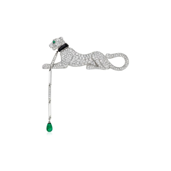 CARTIER DIAMOND, EMERALD AND ONYX 'PANTHÈRE' BROOCH, Christie's