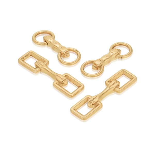 NO RESERVE CARTIER TWO PAIRS OF GOLD CUFFLINKS, Christie's