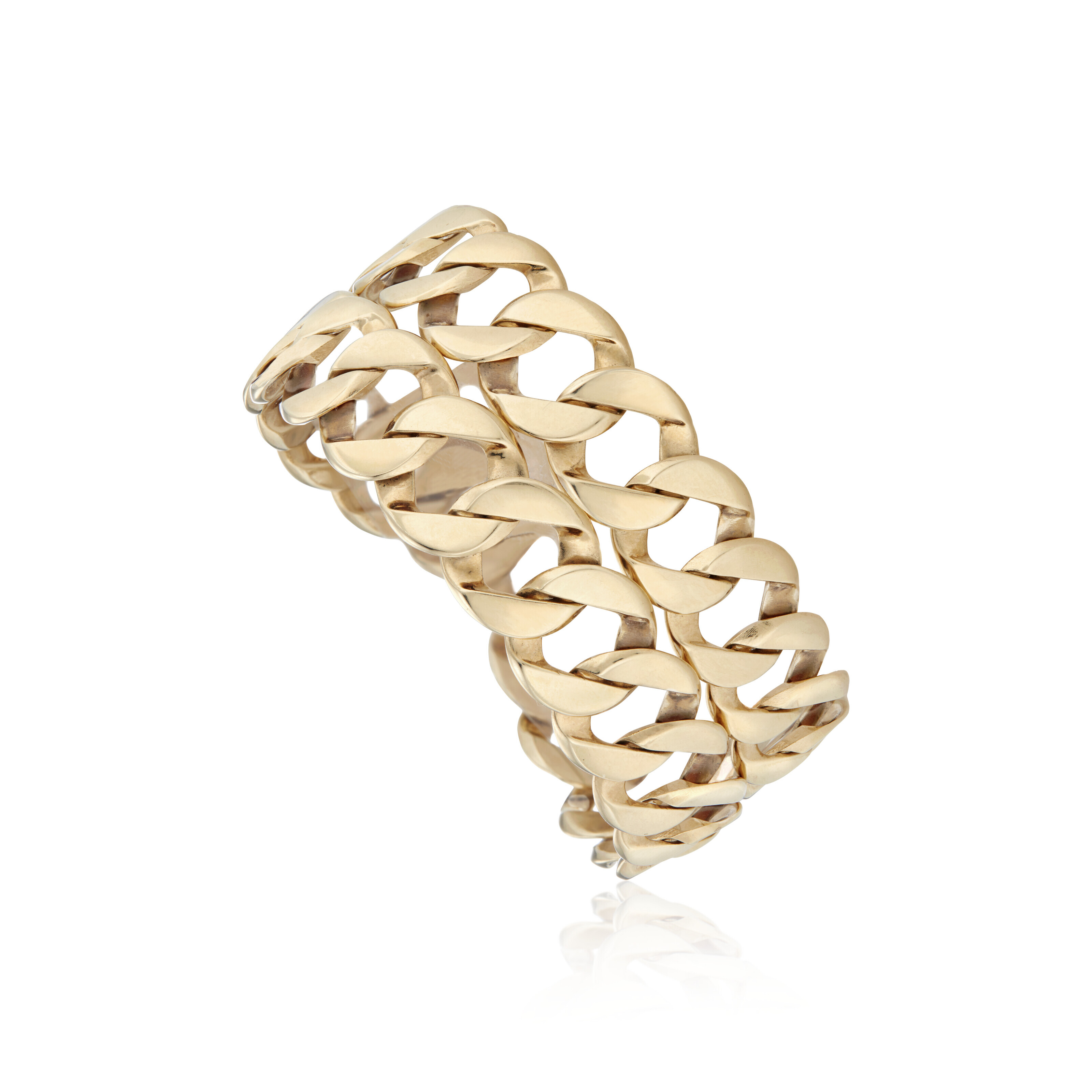 Catalog image of NO RESERVE | VERDURA GOLD 'DOUBLE WRAP CURB-LINK' BRACELET