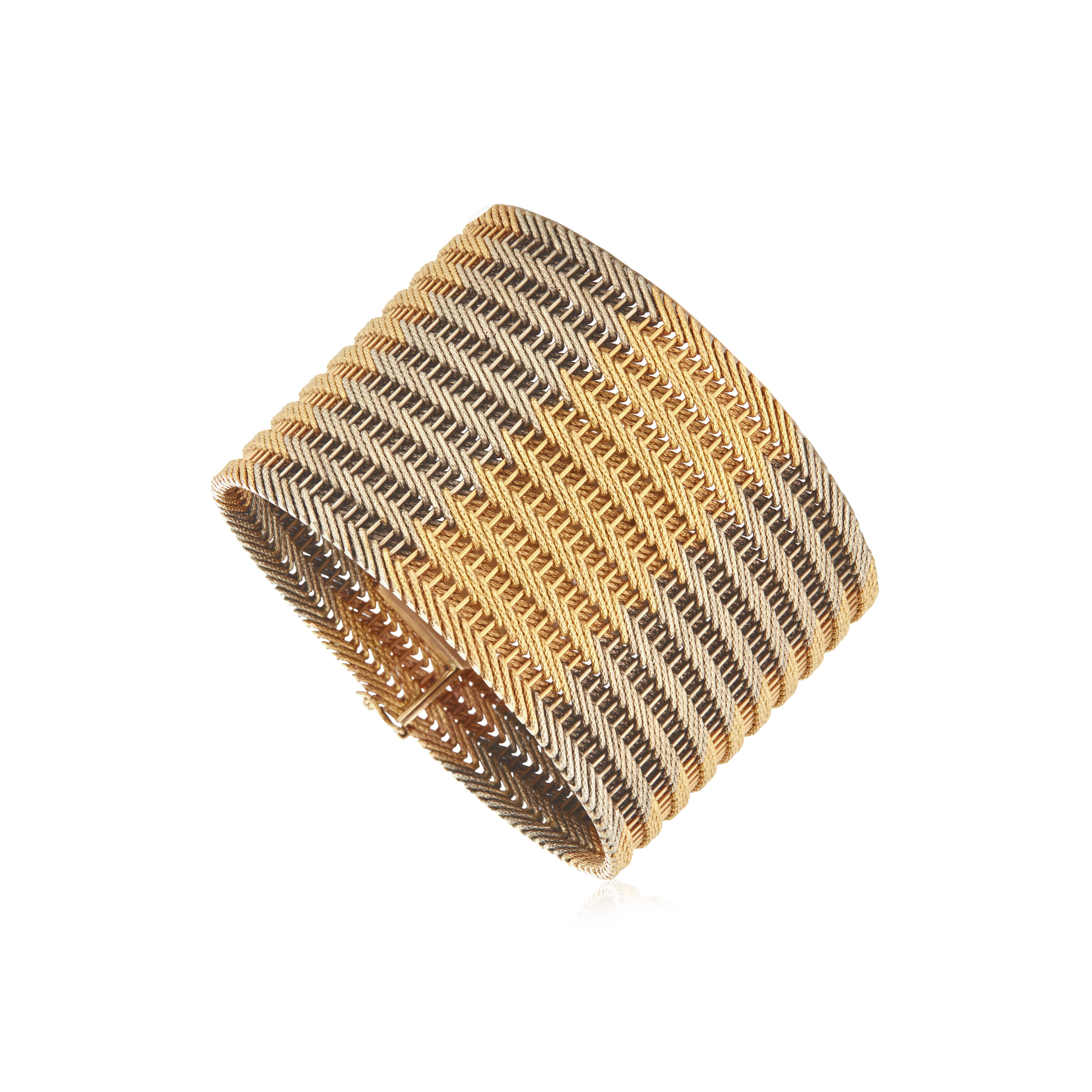 Buccellati bi-coloured gold bracelet. Sold for $16,380 in Jewels Online on 8 December 2022 at Christie&rsquo;s online