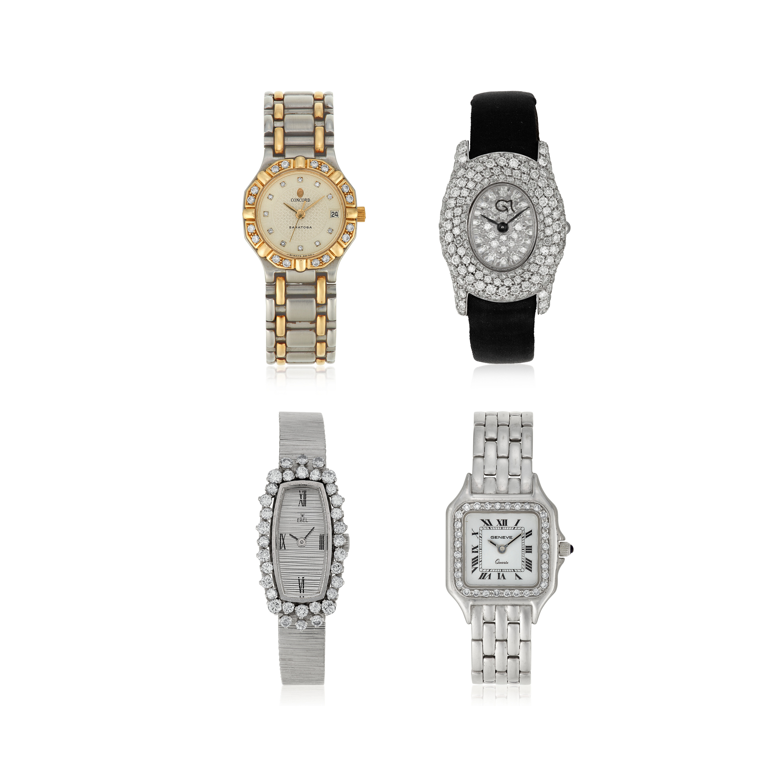 NO RESERVE GROUP OF FOUR DIAMOND WRISTWATCHES, Christie’s