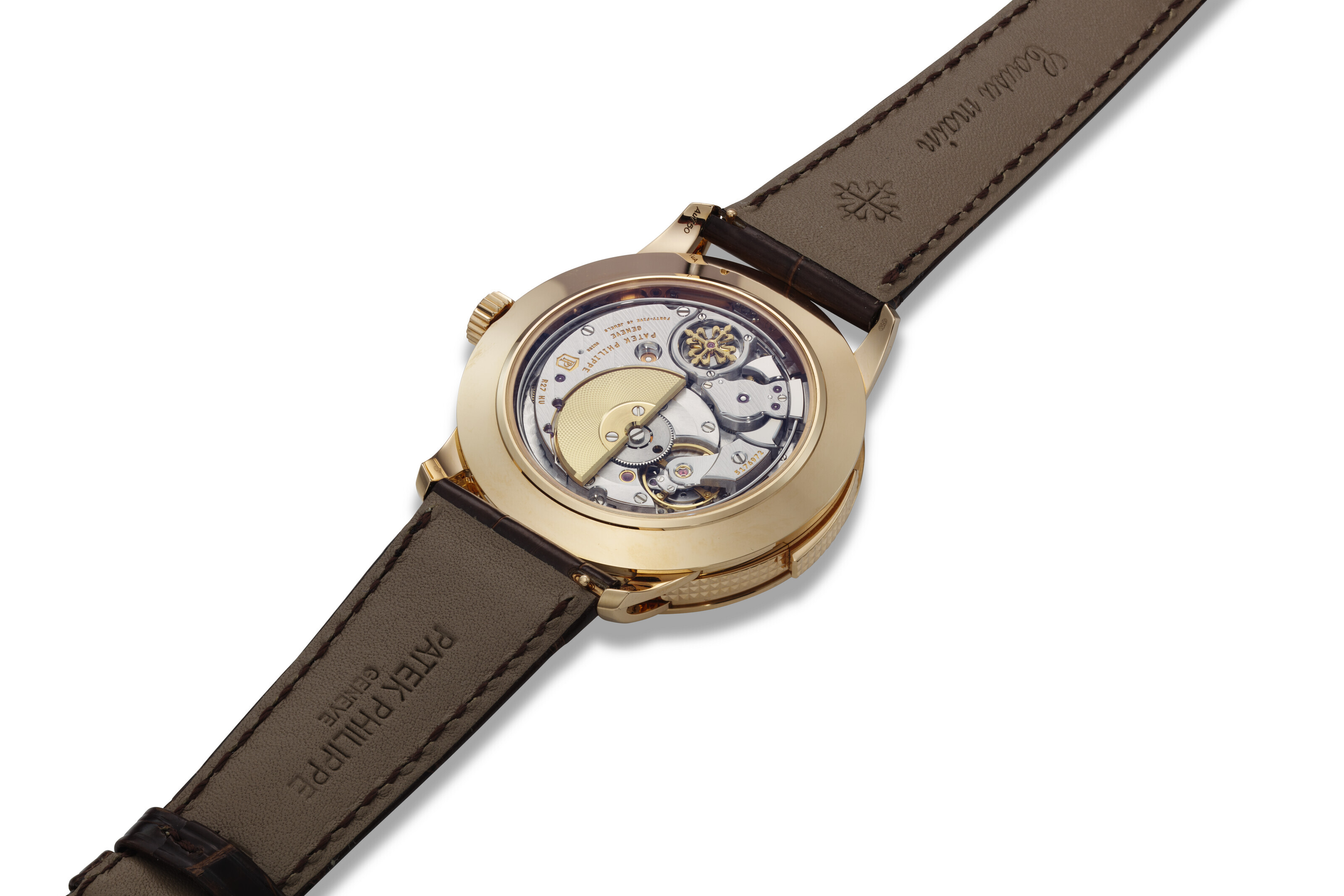PATEK PHILIPPE REF. 5531R 012 A VERY FINE 18K ROSE GOLD MINUTE REPEATING WORLD TIME WRISTWATCH WITH CLOISONNE ENAMEL DIAL DEPICTING THE LAVAUX VINEYARDS ON THE SHORES OF LAKE GENEVA Christie s