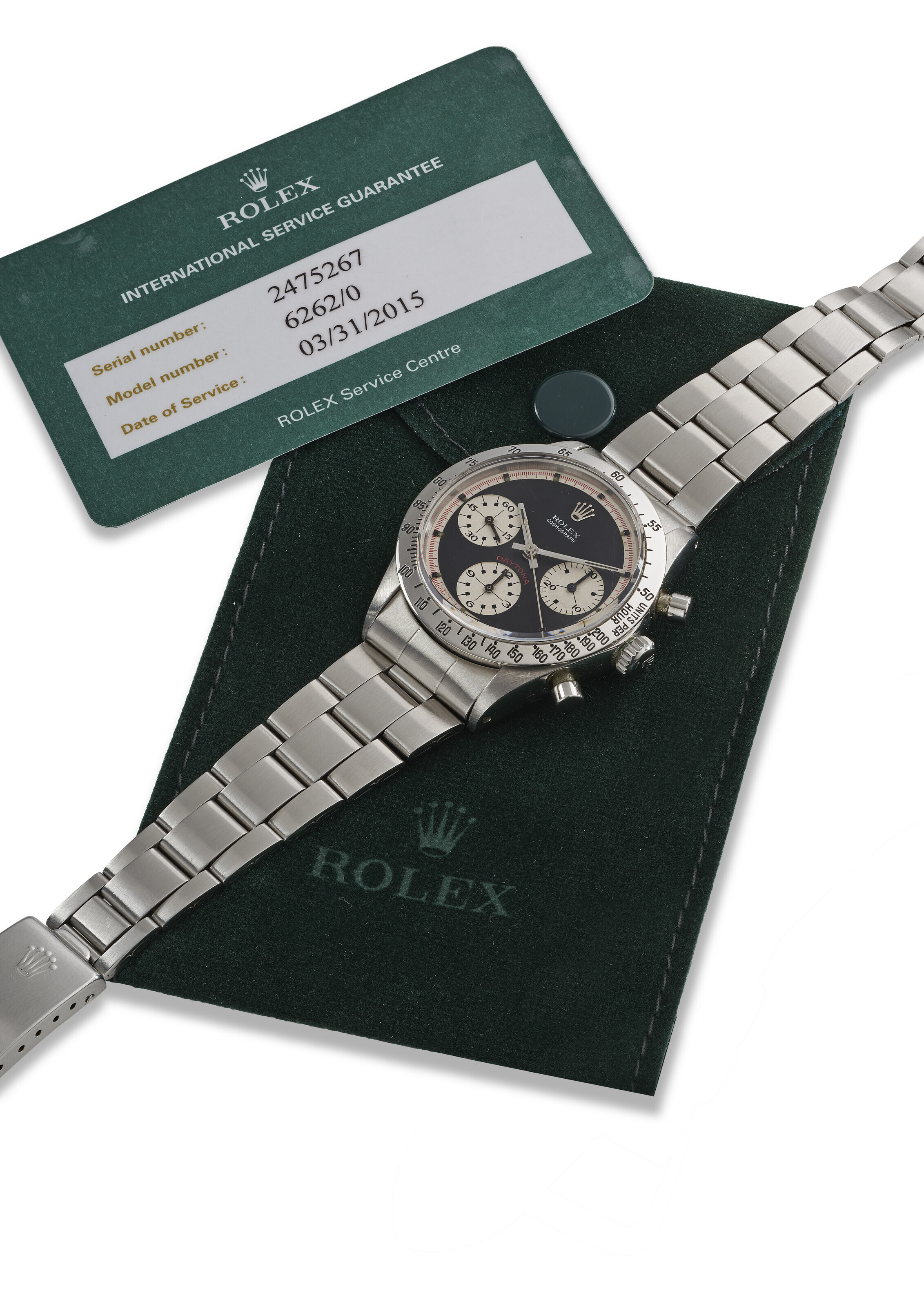 ROLEX. REF. 6262 PAUL NEWMAN DIAL DAYTONA A VERY RARE STEEL