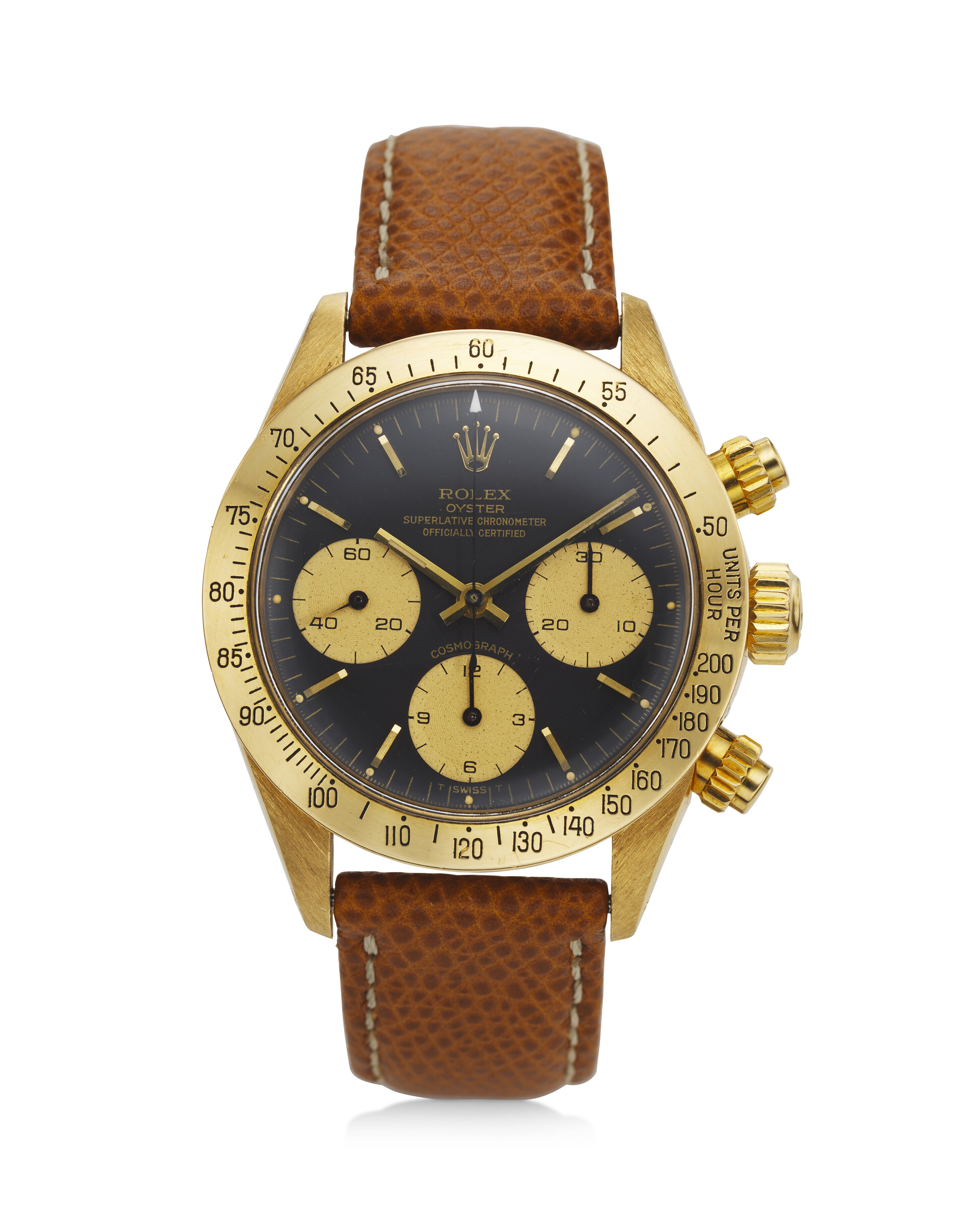 ROLEX REF. 6264 DAYTONA A VERY FINE AND RARE 14K YELLOW GOLD